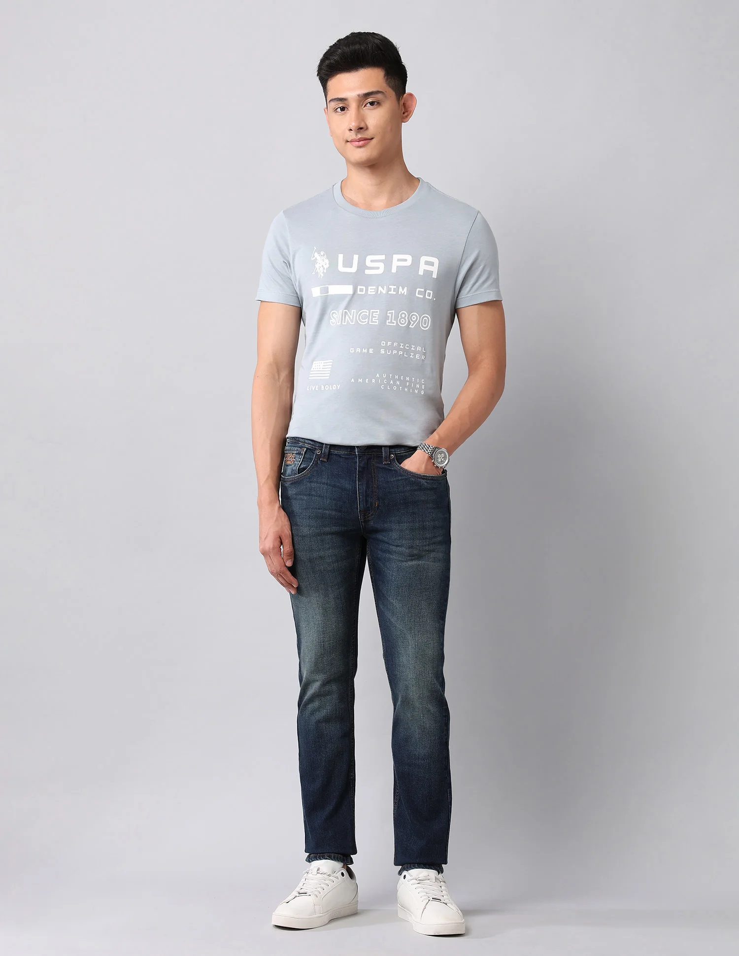 Regallo Skinny Fit Blue Jeans - Image 3