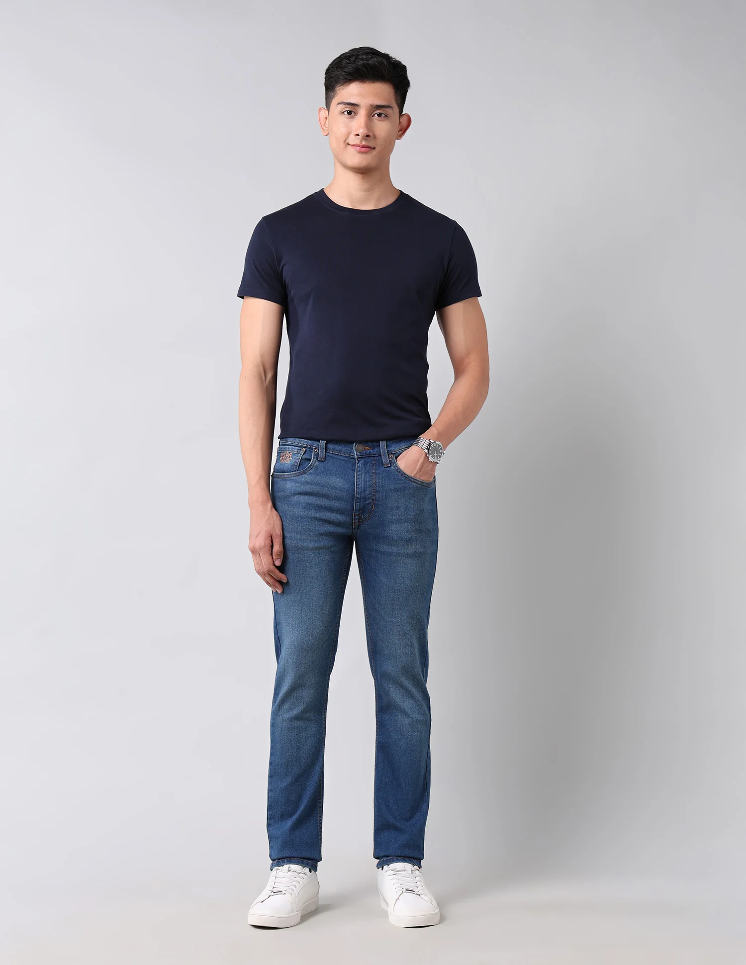 Regallo Skinny Fit Blue Jeans - Image 3