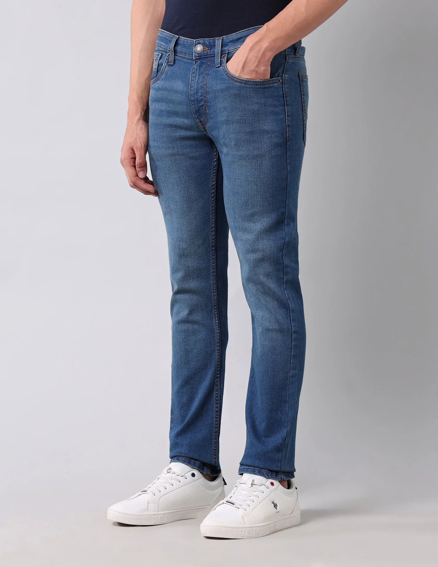 Regallo Skinny Fit Blue Jeans - Image 4