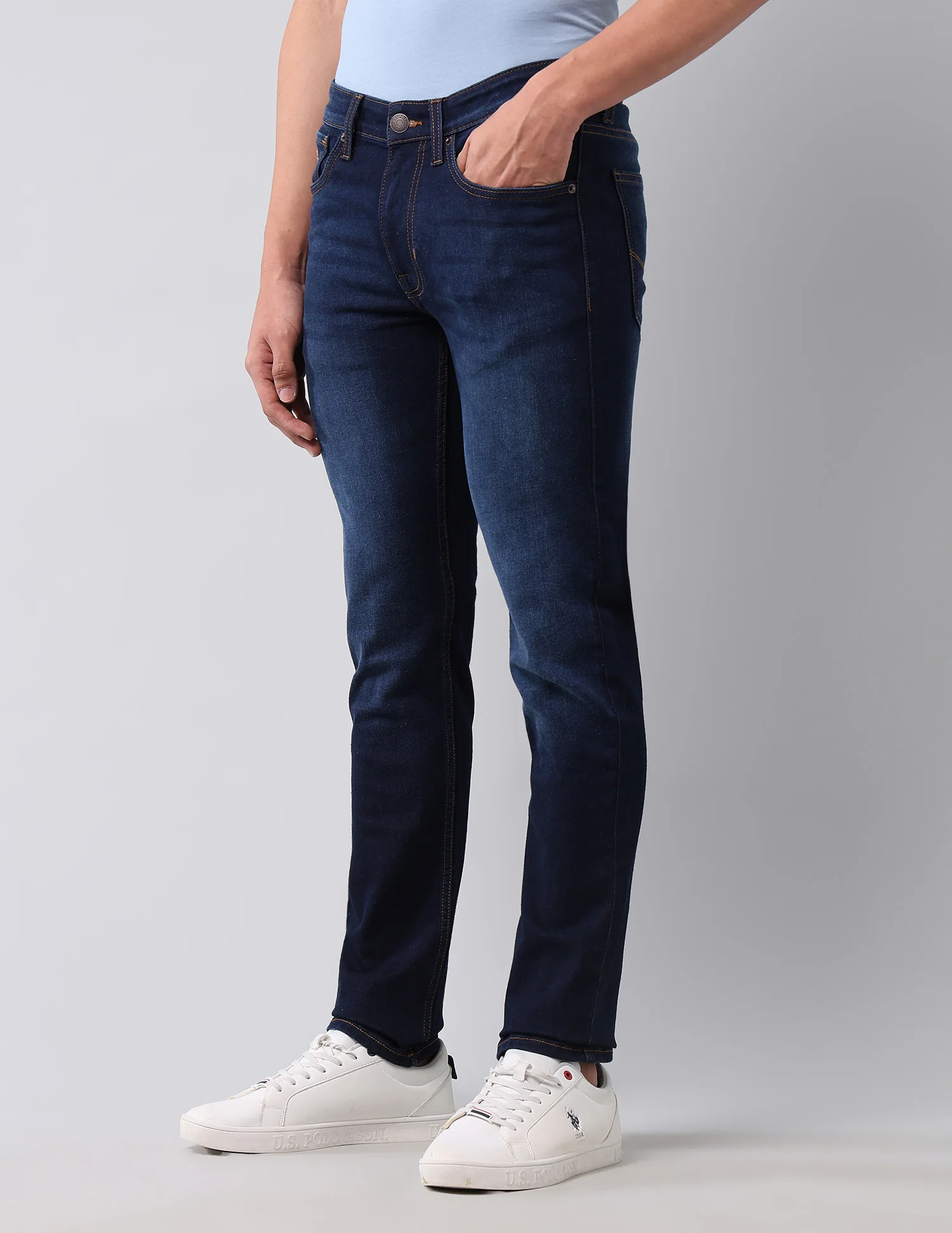 Regallo Skinny Fit Blue Jeans - Image 4
