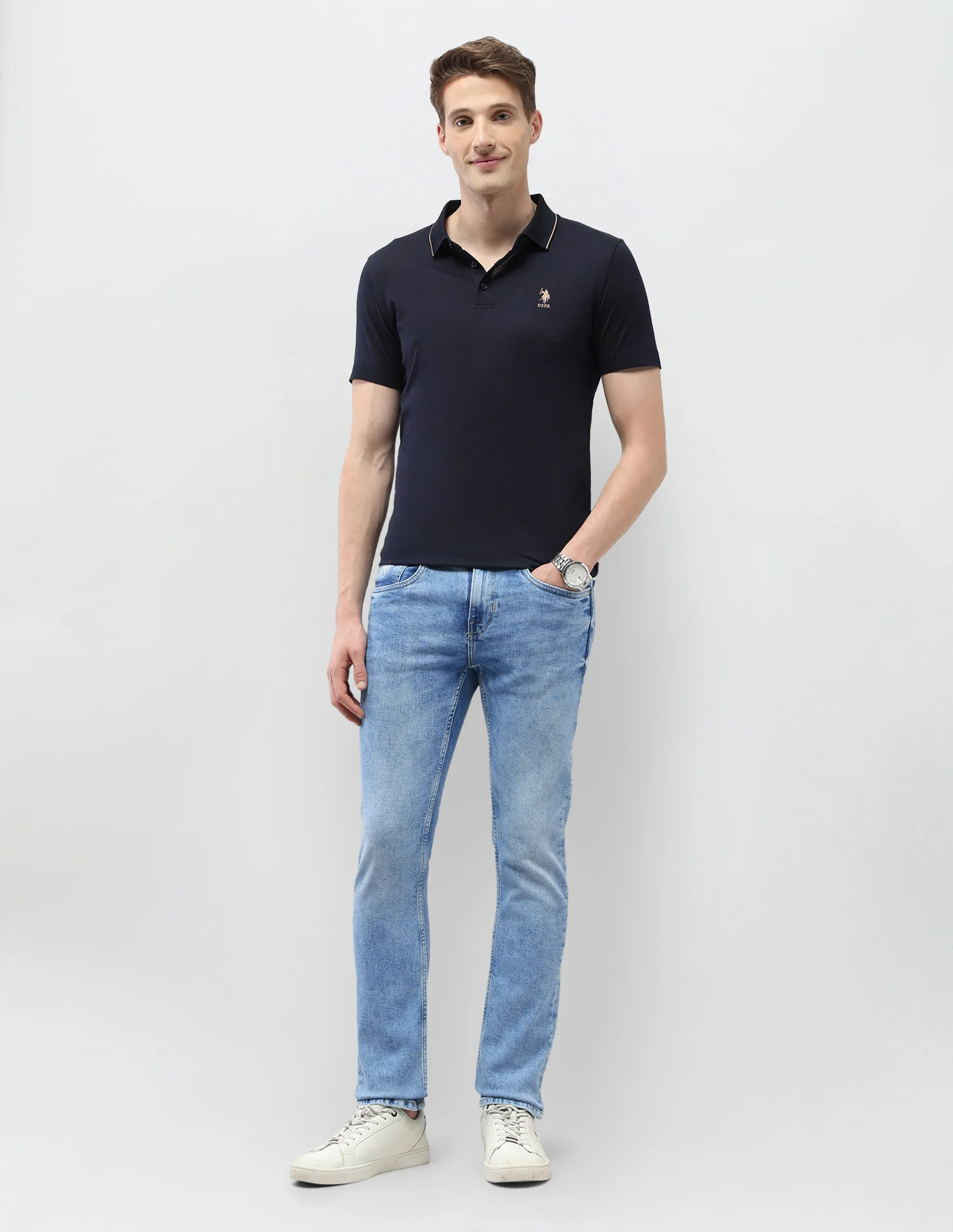 Regallo Skinny Fit Blue Jeans - Image 3