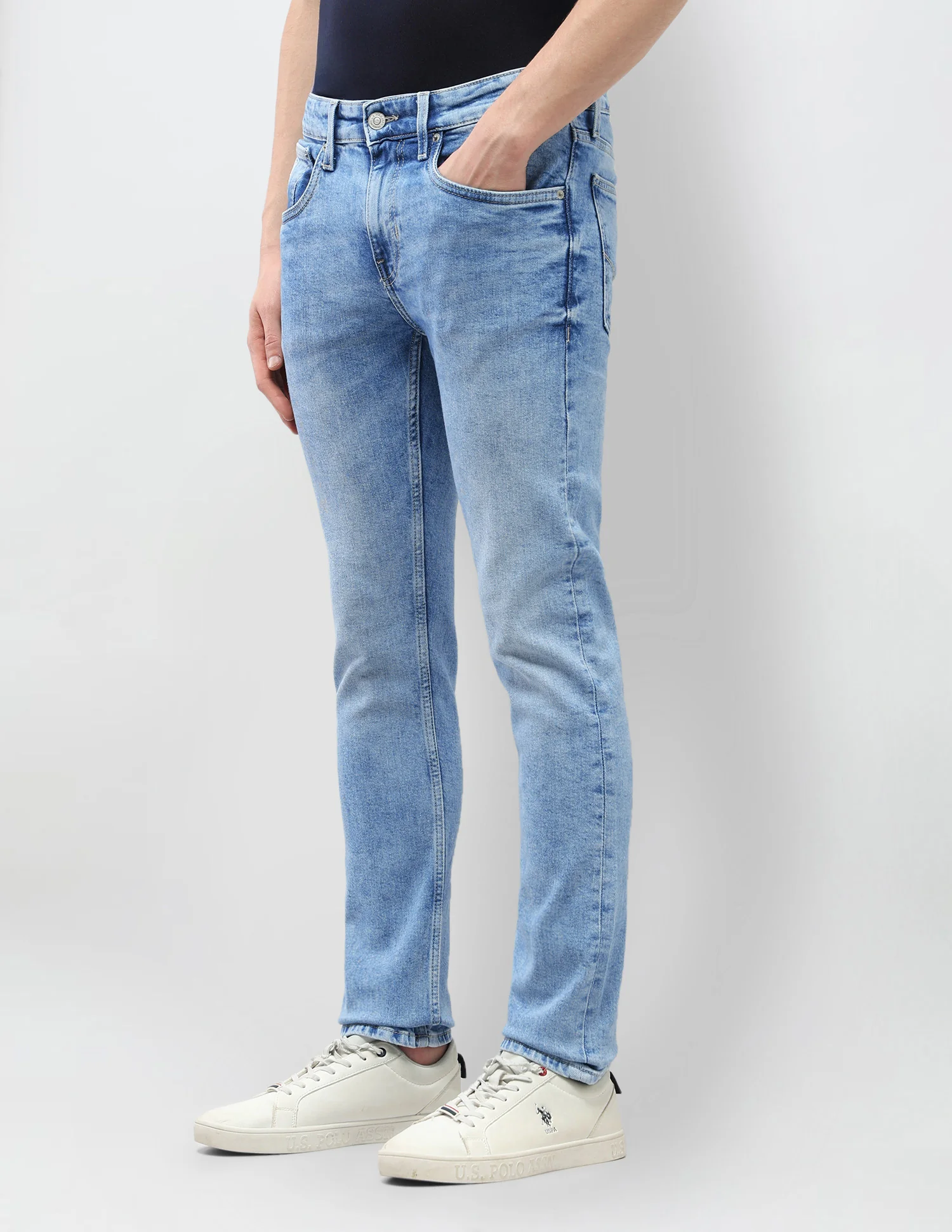 Regallo Skinny Fit Blue Jeans - Image 4