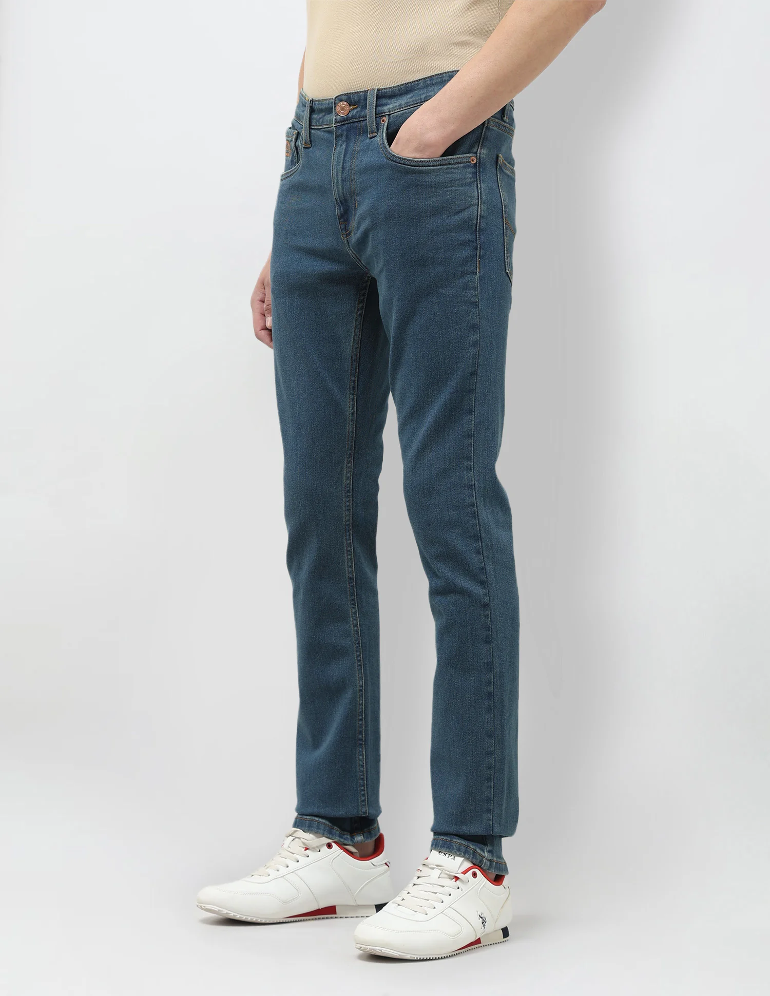 Regallo Skinny Fit Blue Jeans - Image 4