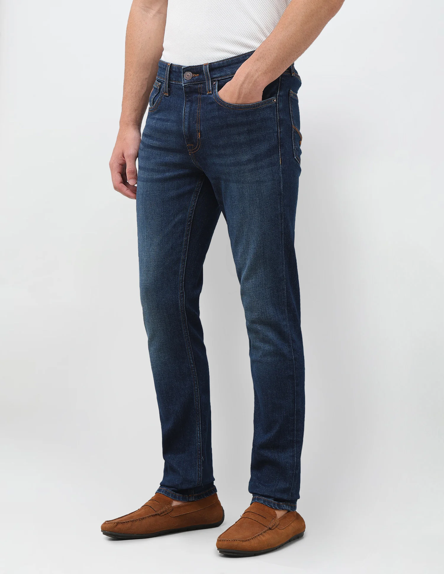 Regallo Skinny Fit Blue Jeans - Image 4