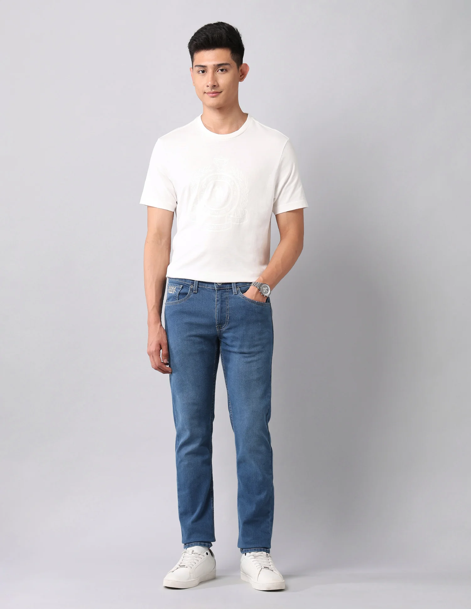 Regallo Skinny Fit Blue Jeans - Image 3
