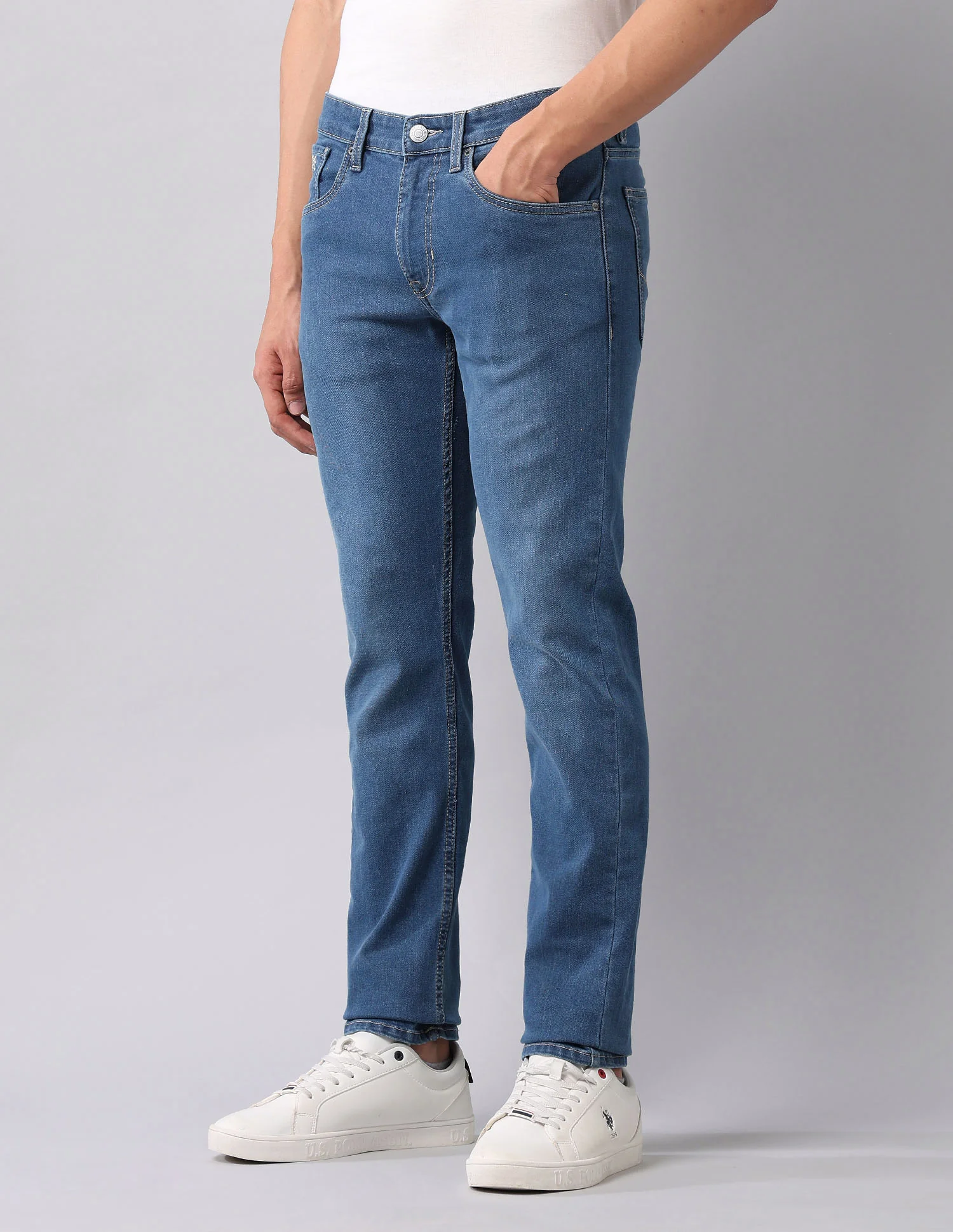 Regallo Skinny Fit Blue Jeans - Image 4