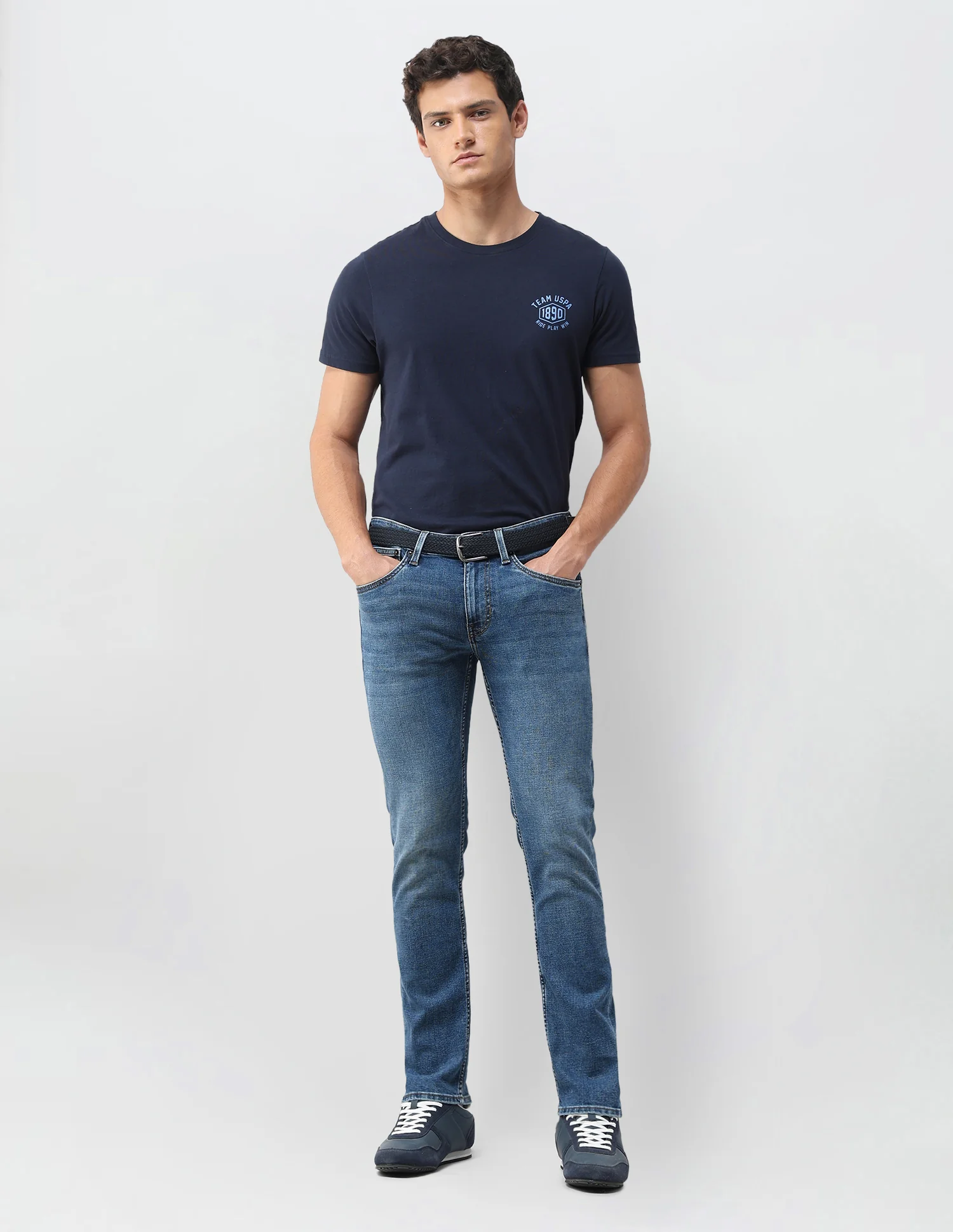 Regallo Skinny Fit Blue Jeans - Image 3