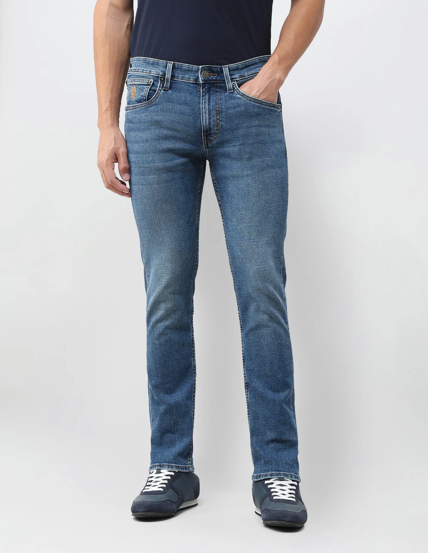 Regallo Skinny Fit Blue Jeans - Image 6