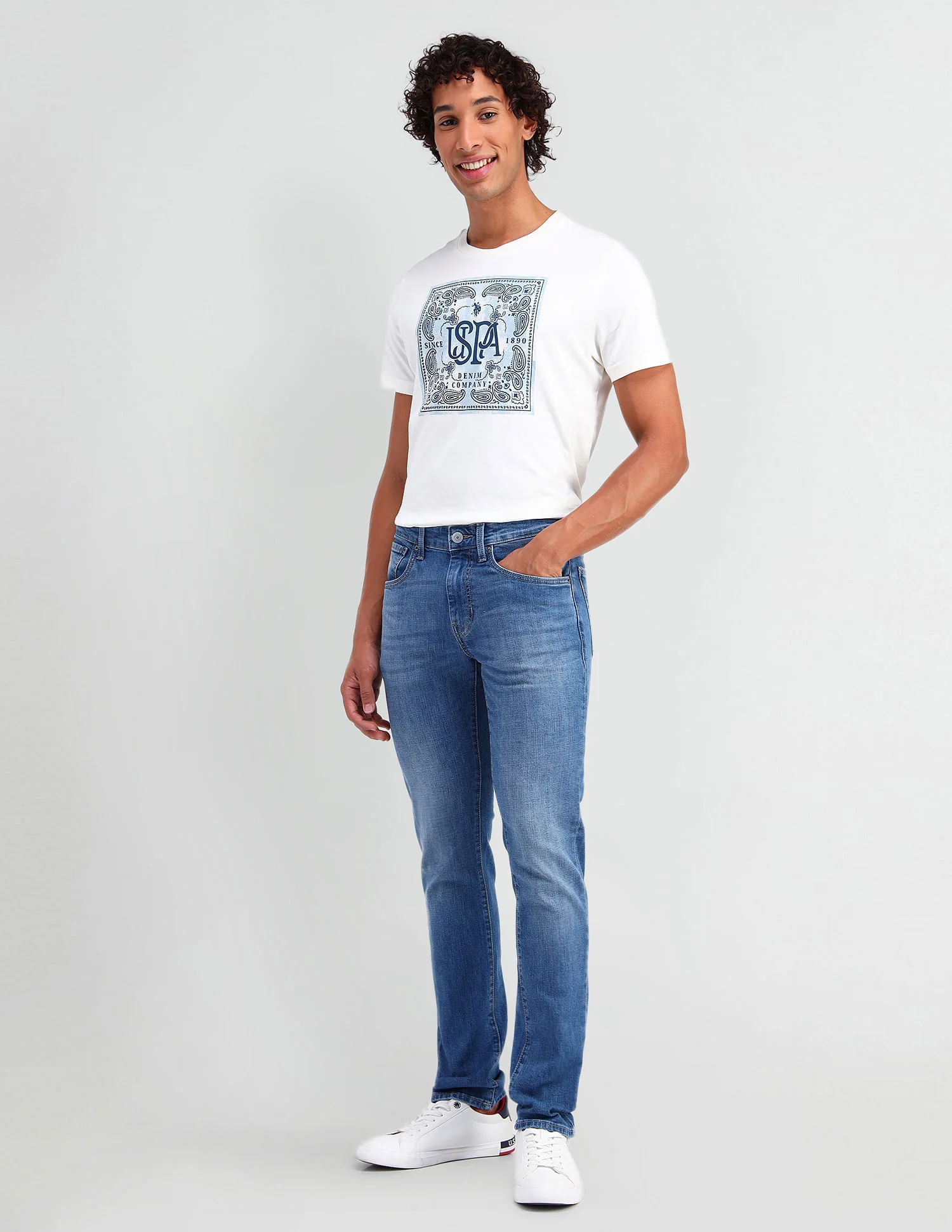 Regallo Skinny Fit Blue Jeans - Image 3