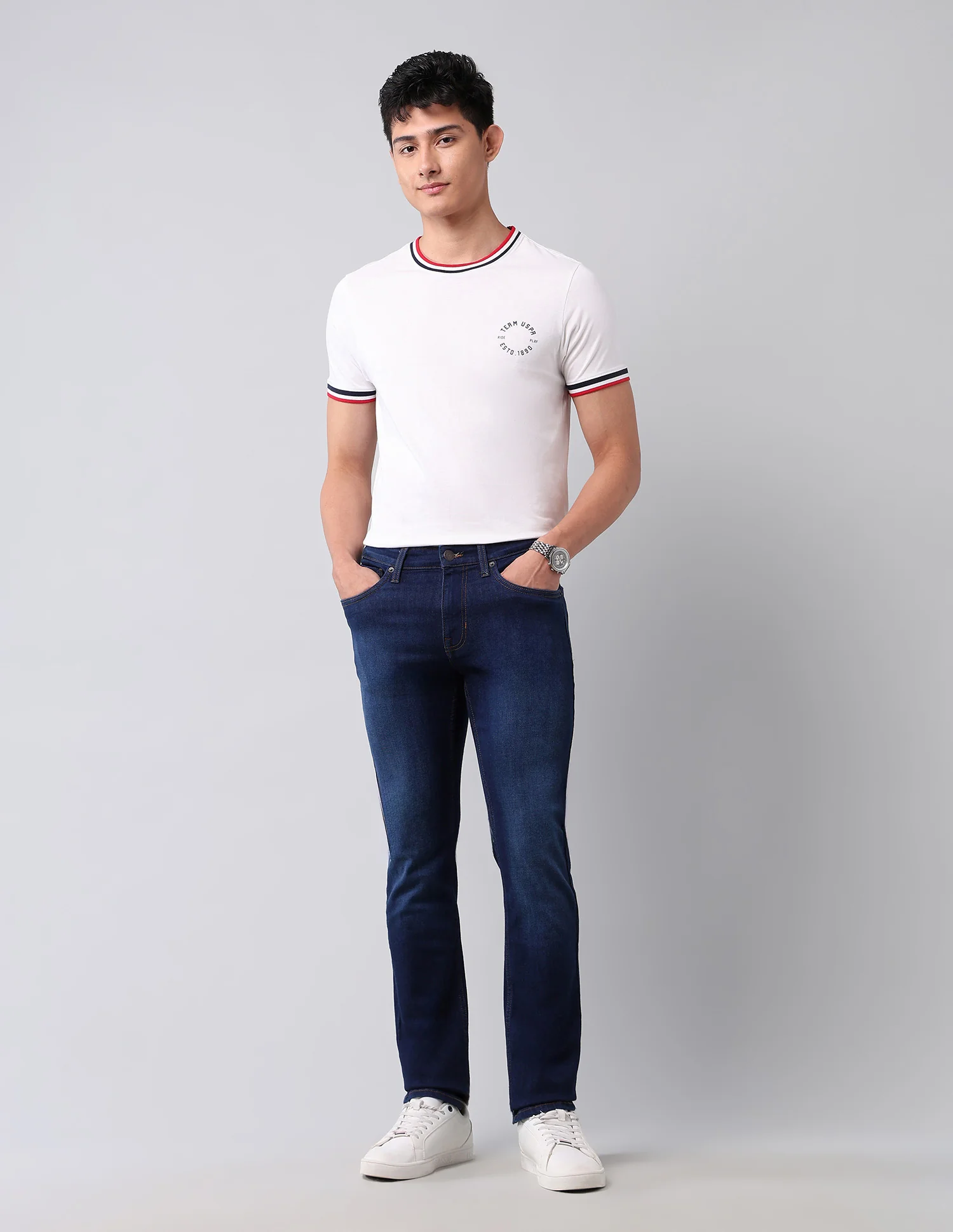 Regallo Skinny Fit Blue Jeans - Image 3