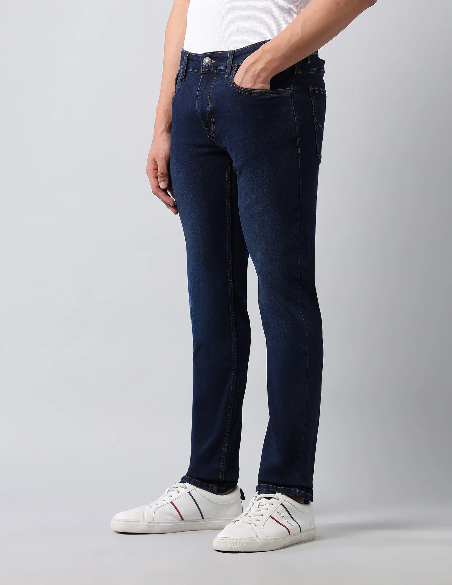Regallo Skinny Fit Blue Jeans - Image 4