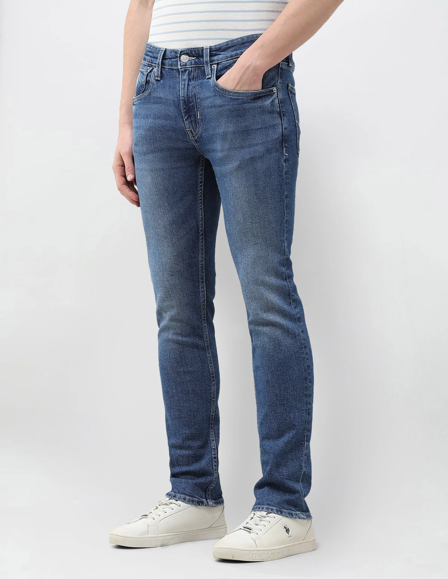 Regallo Skinny Fit Blue Jeans - Image 4