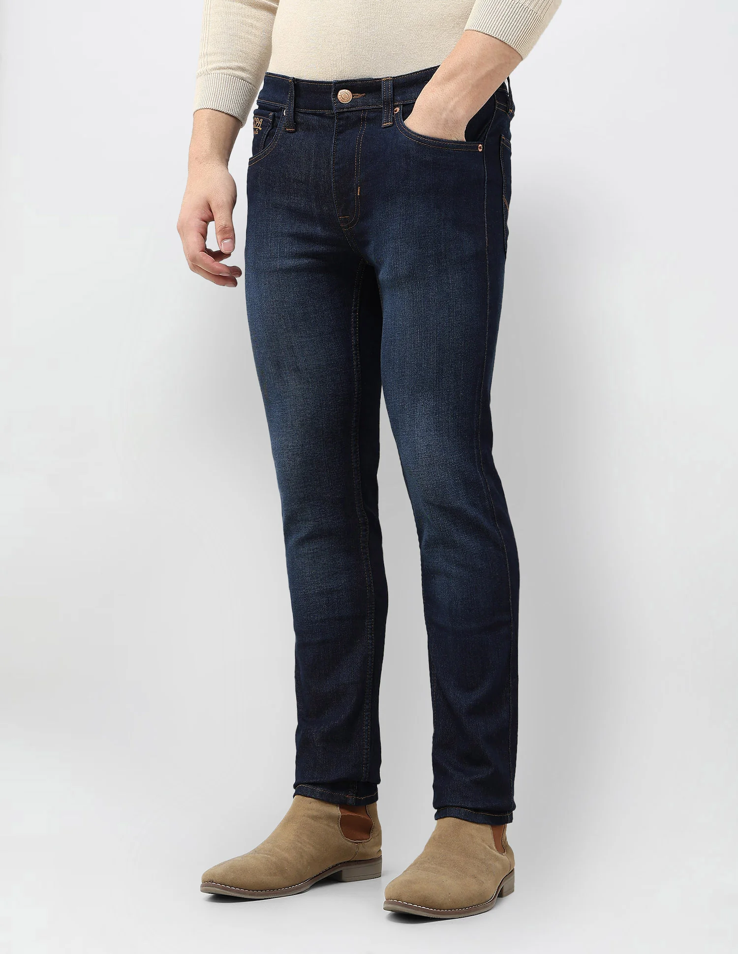 Regallo Skinny Fit Blue Jeans - Image 4