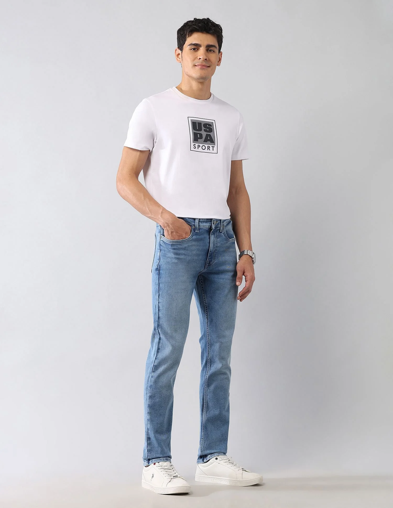 Regallo Skinny Fit Blue Jeans - Image 3