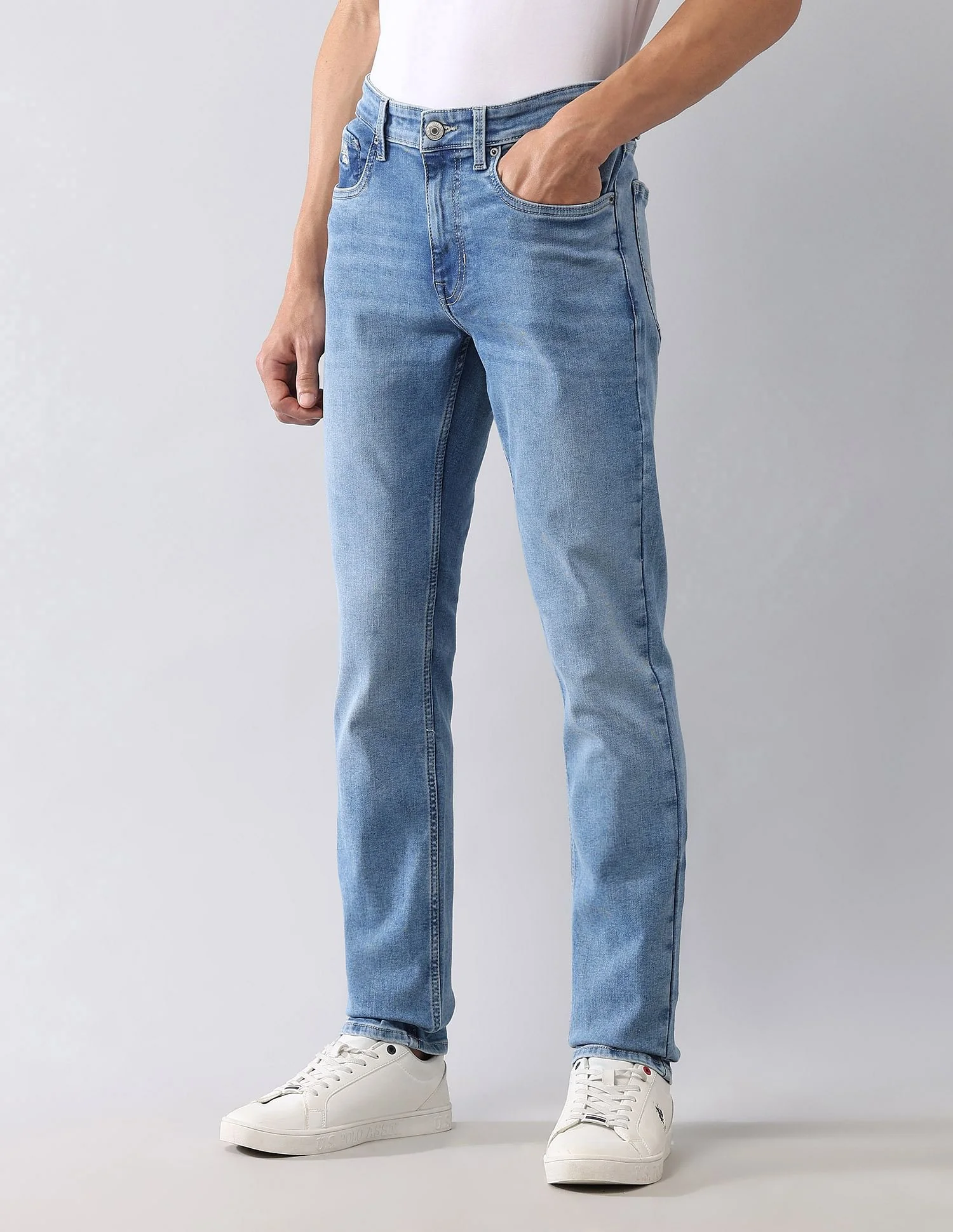 Regallo Skinny Fit Blue Jeans - Image 4