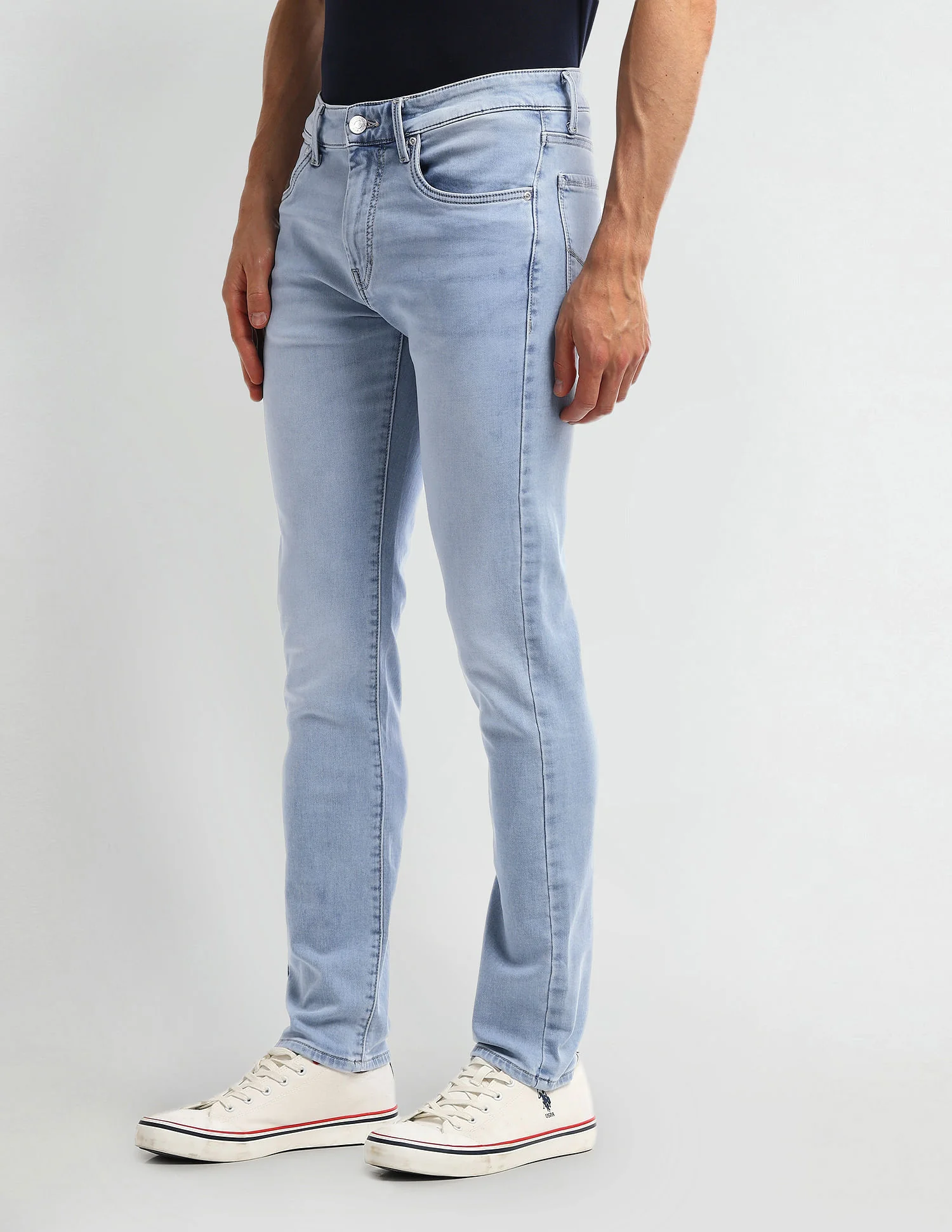 Regallo Skinny Fit Blue Jeans - Image 4