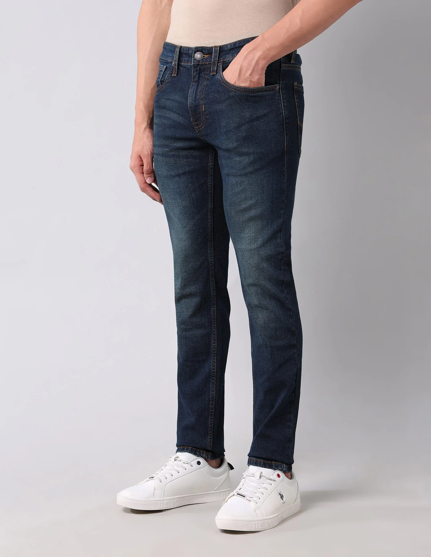 Regallo Skinny Fit Blue Jeans - Image 4