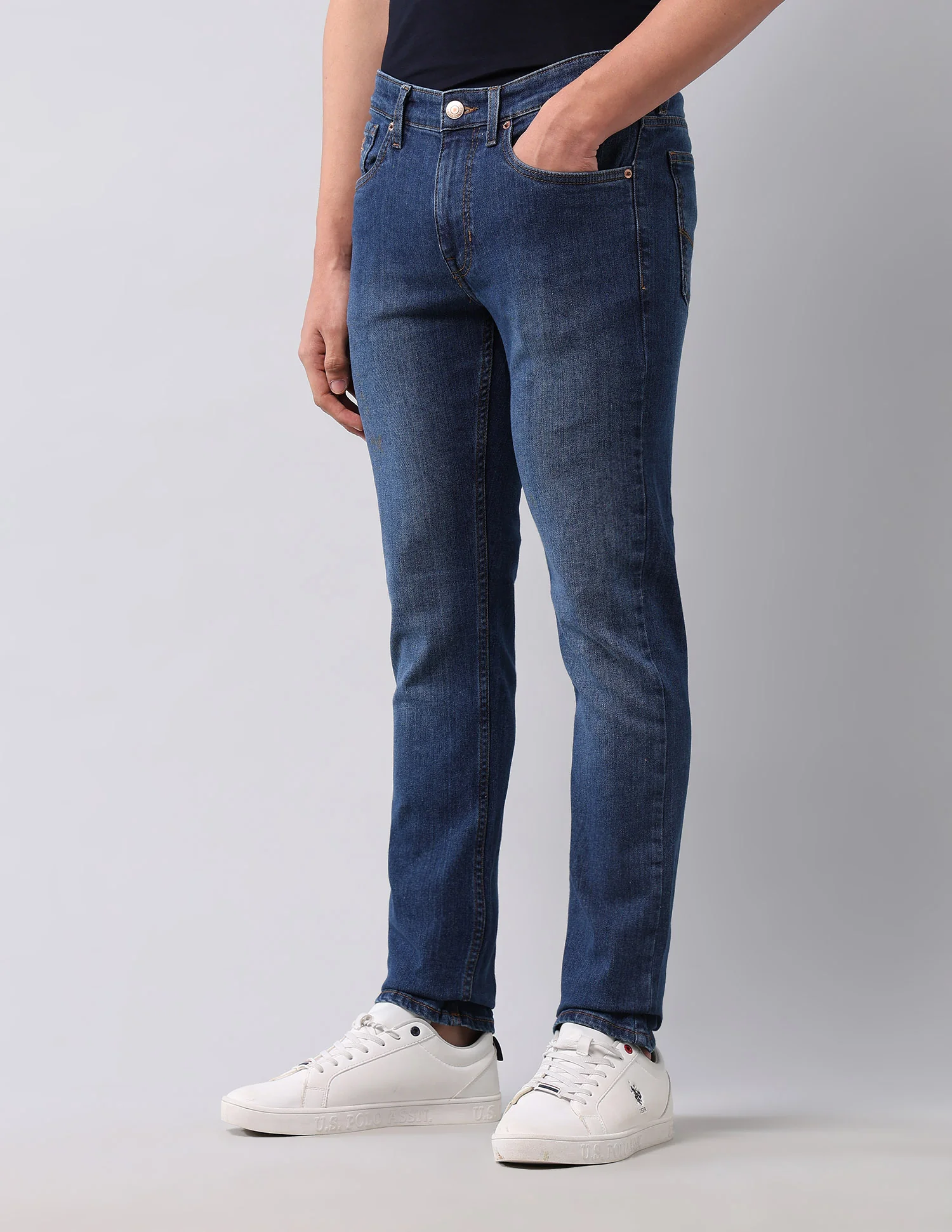 Regallo Skinny Fit Blue Jeans - Image 4