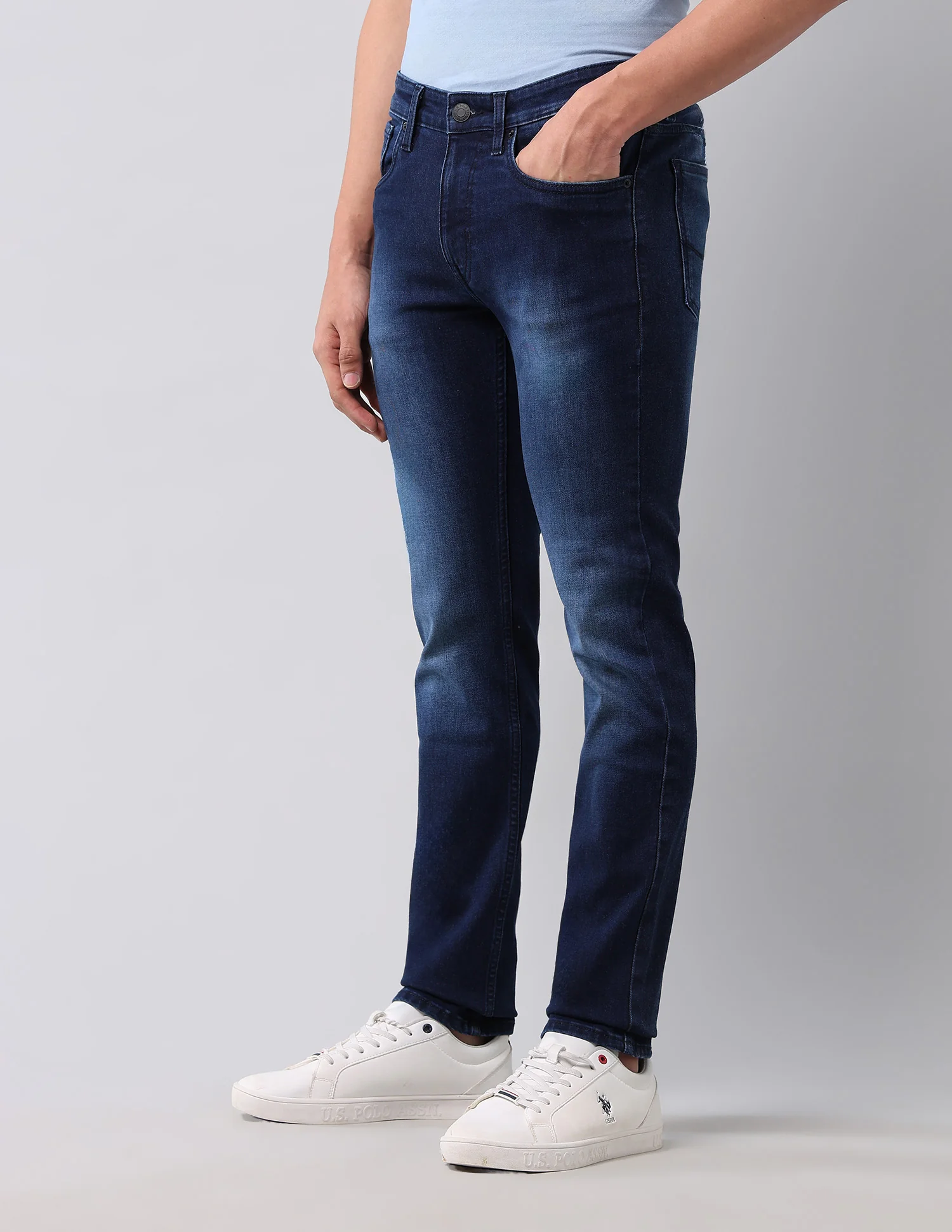 Regallo Skinny Fit Blue Jeans - Image 4