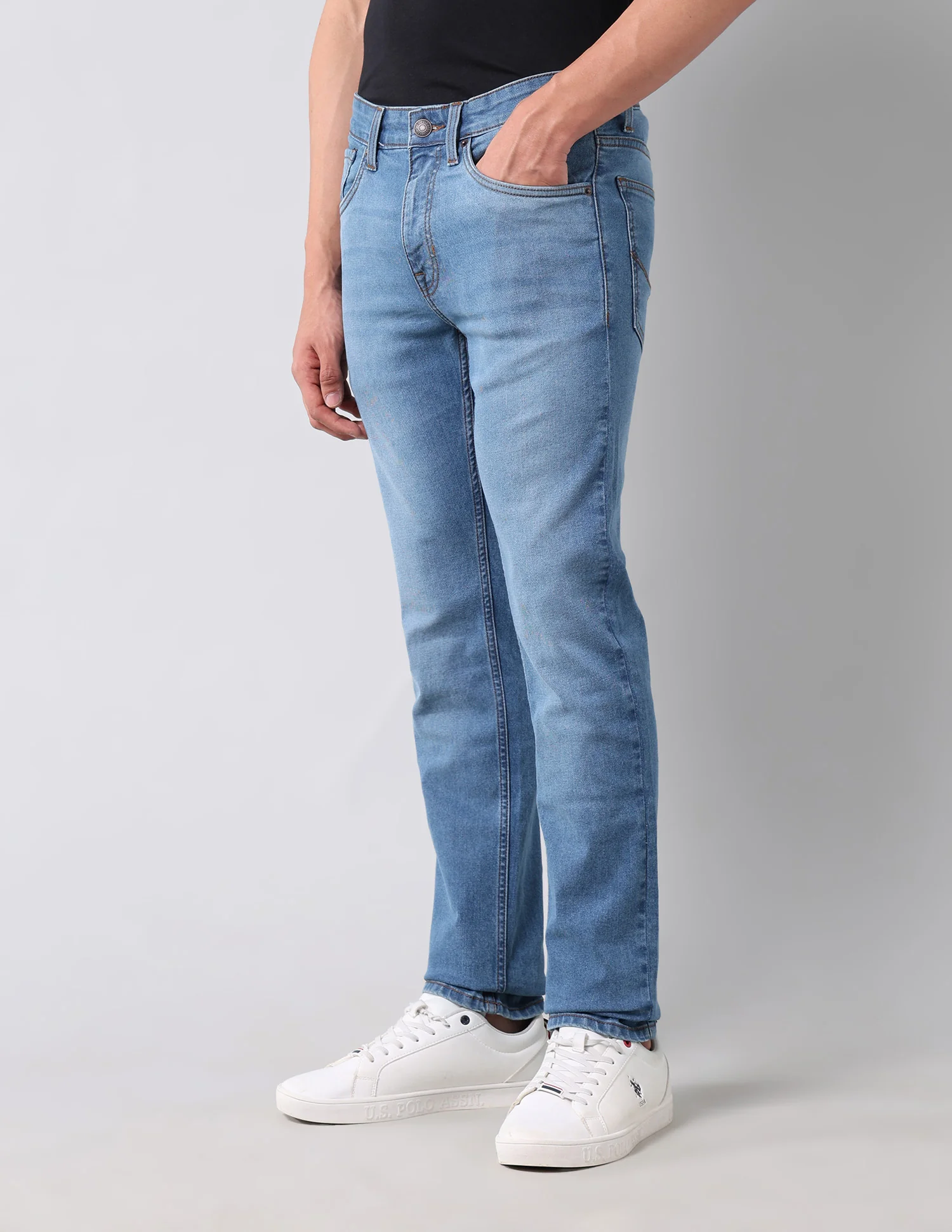 Regallo Skinny Fit Blue Jeans - Image 4