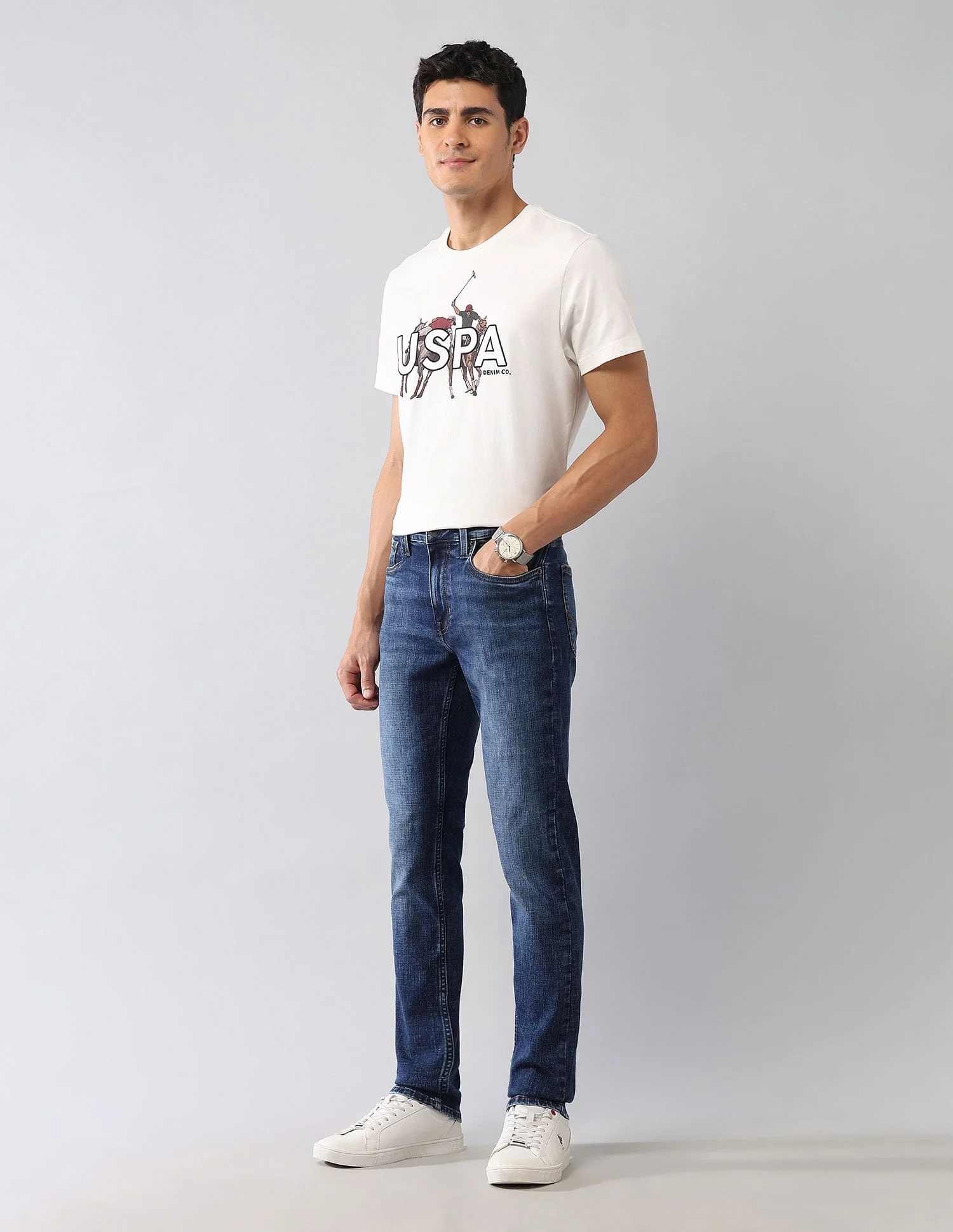 Regallo Skinny Fit Blue Jeans - Image 3
