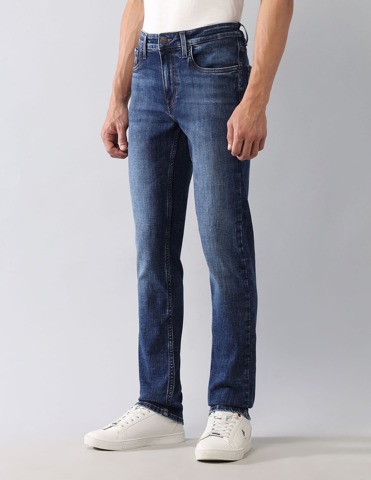 Regallo Skinny Fit Blue Jeans - Image 4