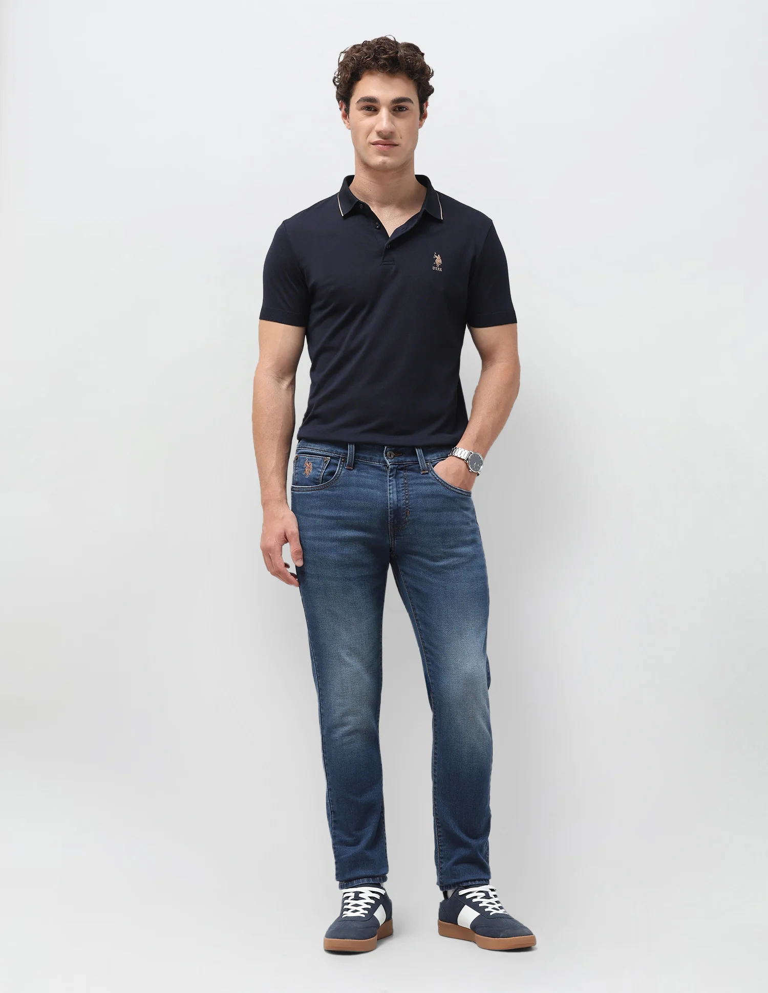 Regallo Skinny Fit Blue Jeans - Image 3