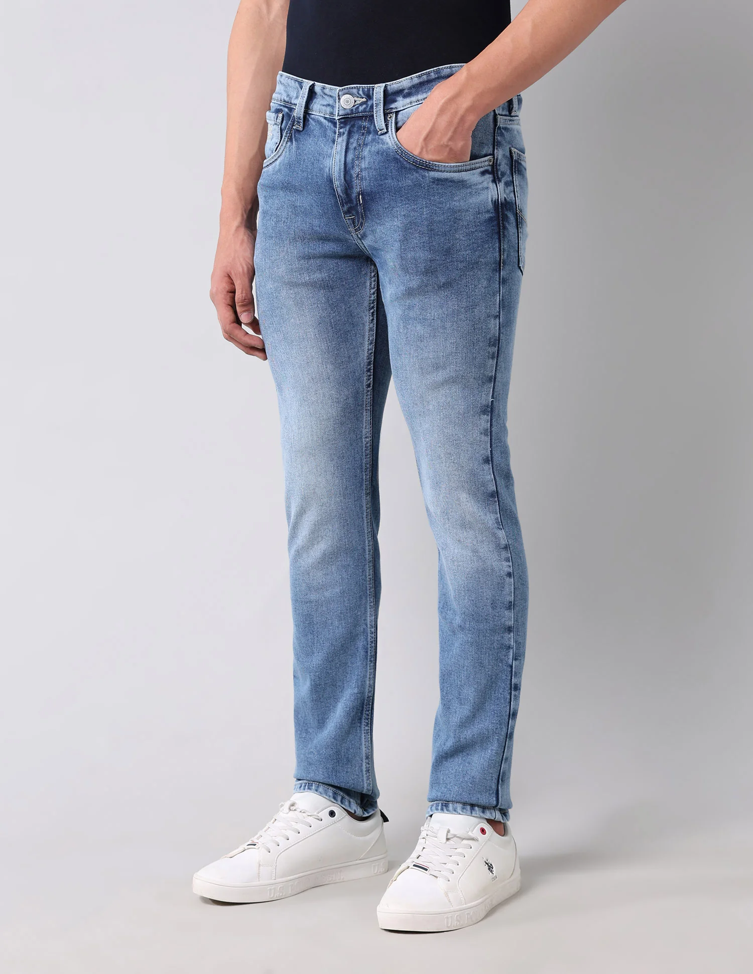 Regallo Skinny Fit Blue Jeans - Image 4