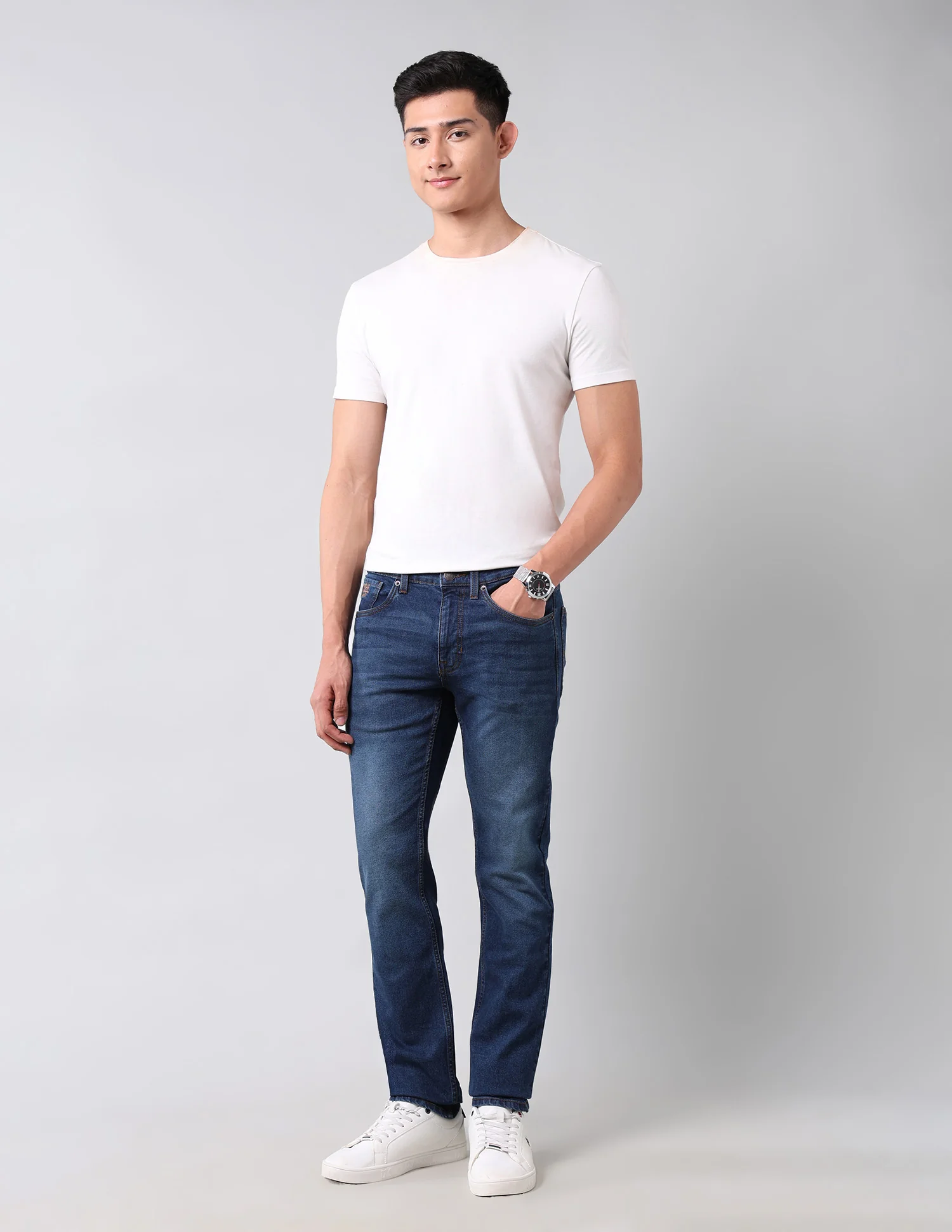 Regallo Skinny Fit Blue Jeans - Image 3