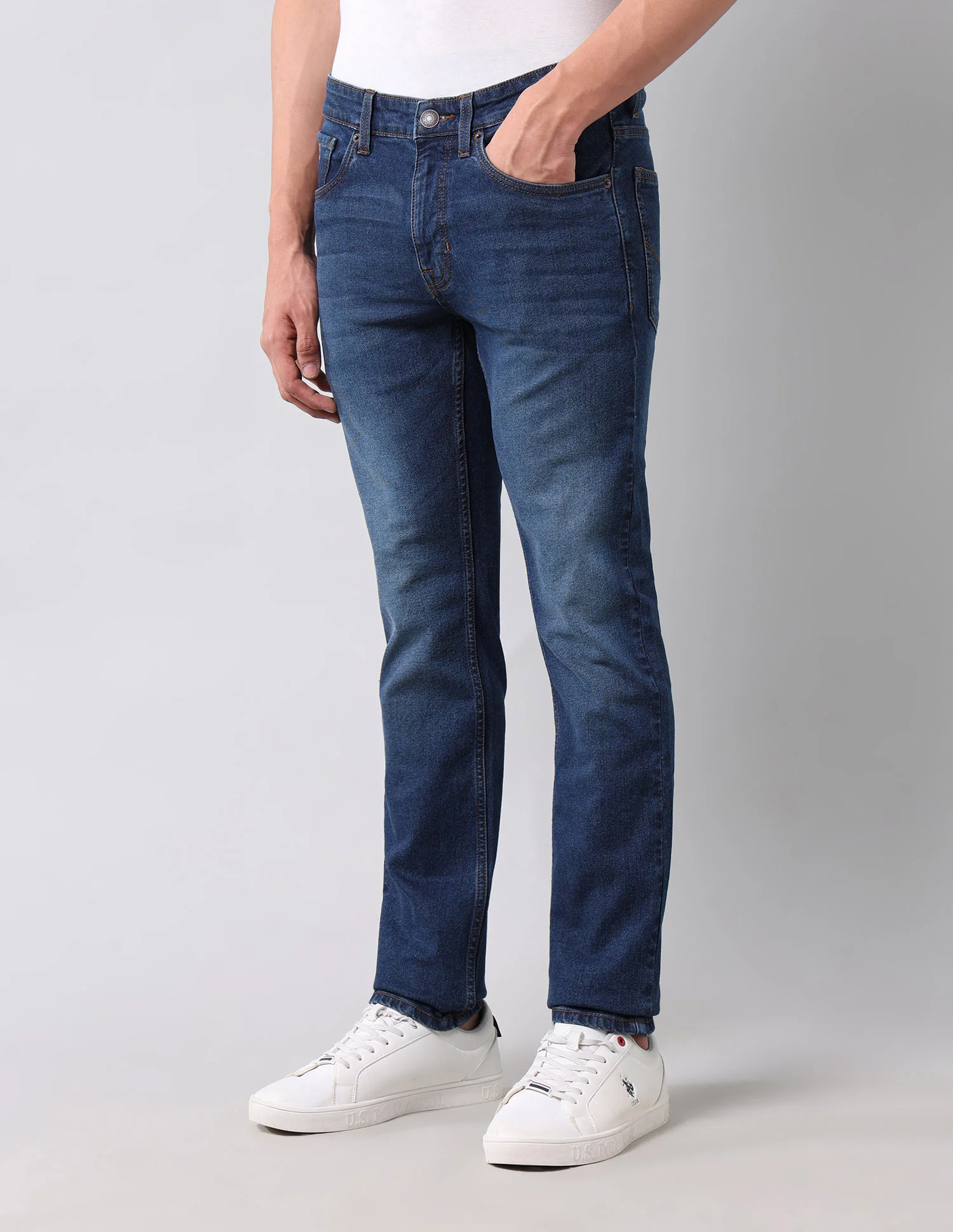 Regallo Skinny Fit Blue Jeans - Image 4