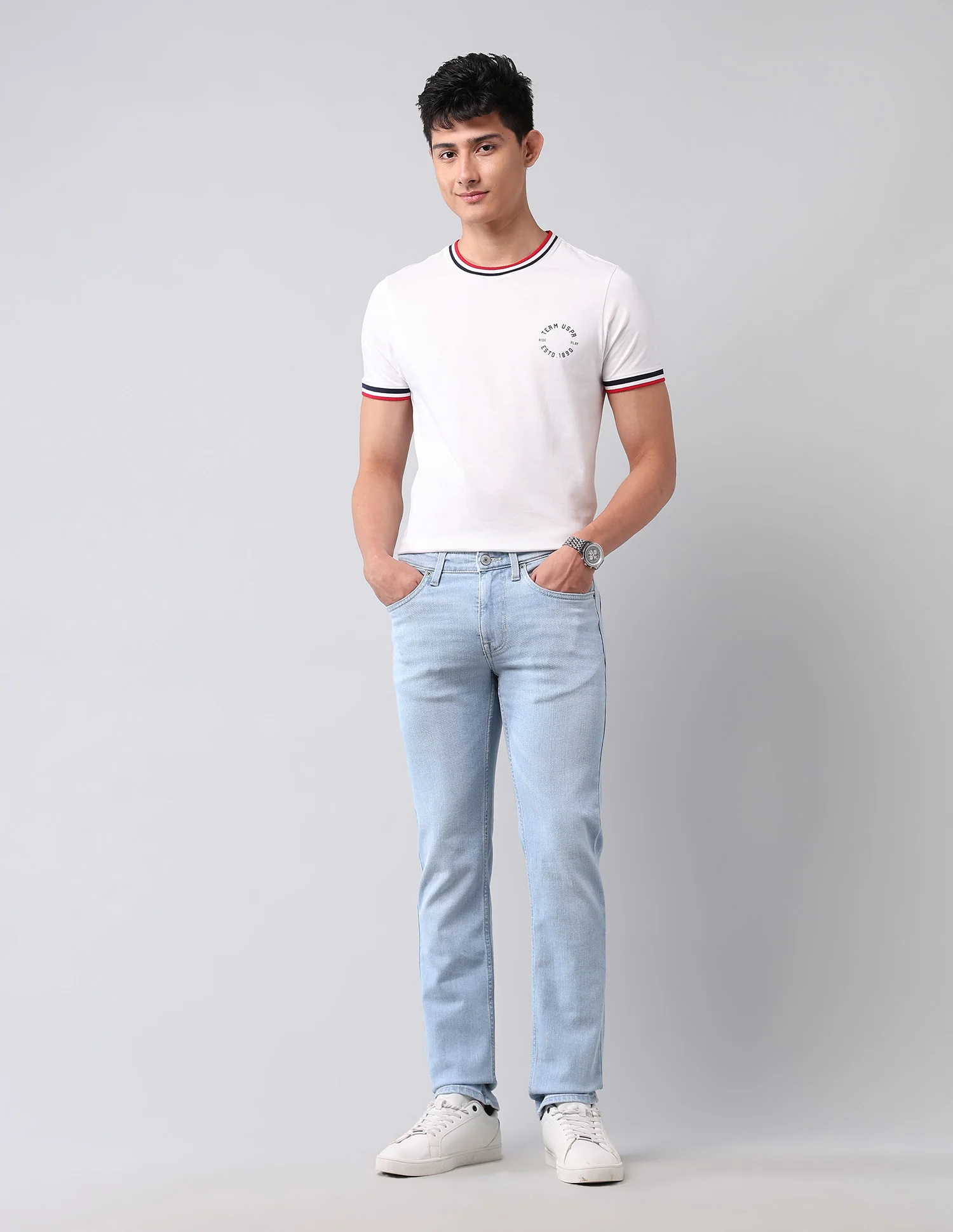Regallo Skinny Fit Blue Jeans - Image 3