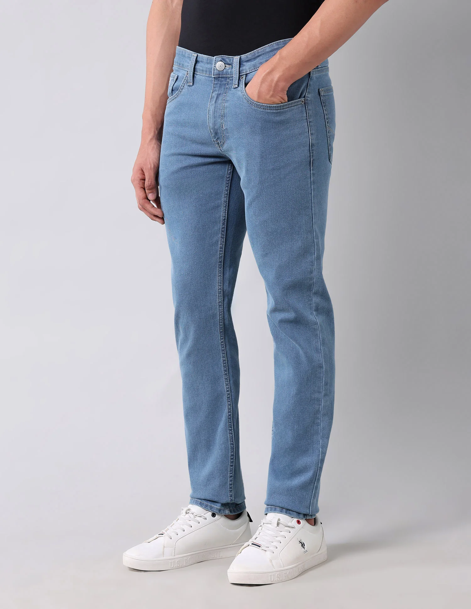 Regallo Skinny Fit Blue Jeans - Image 4