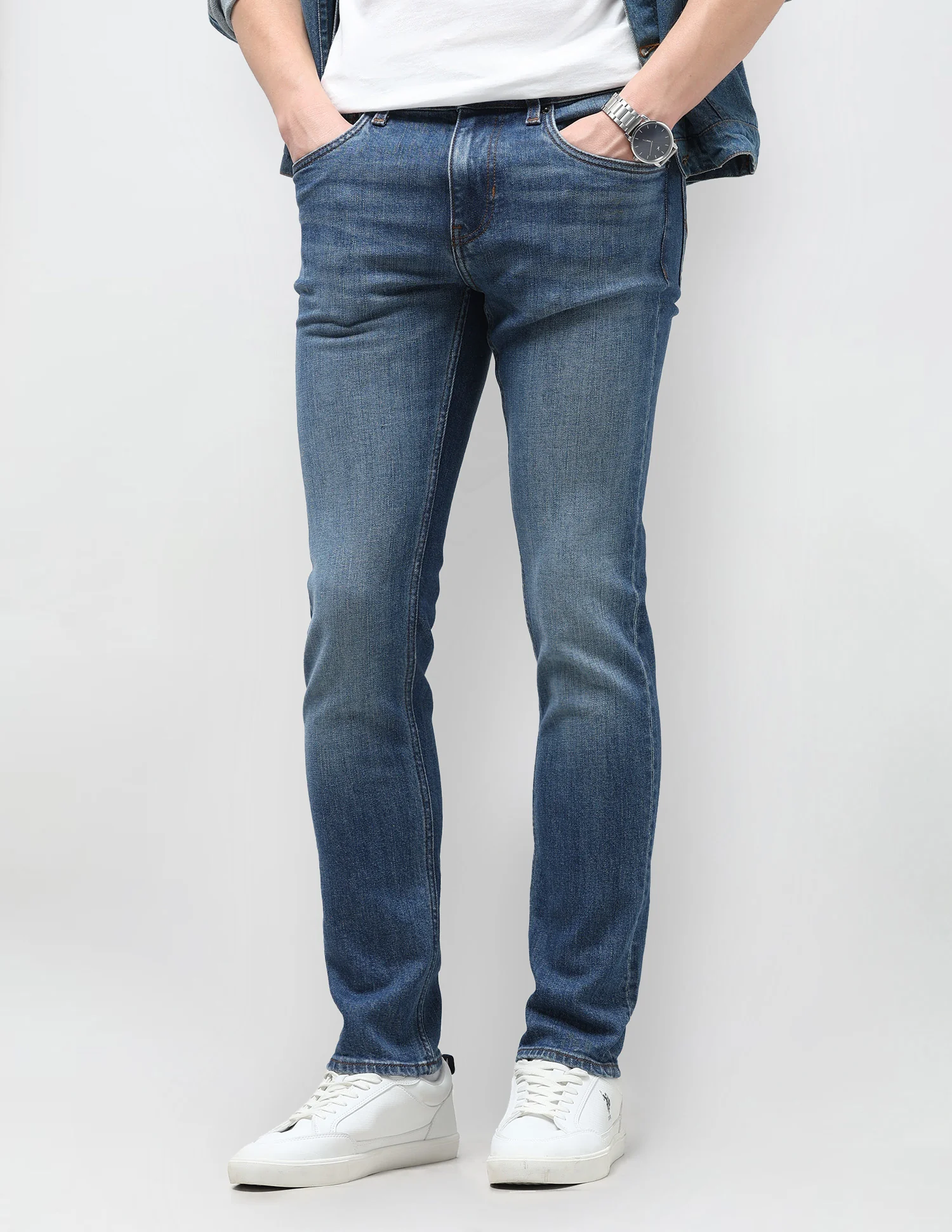Regallo Skinny Fit Blue Jeans