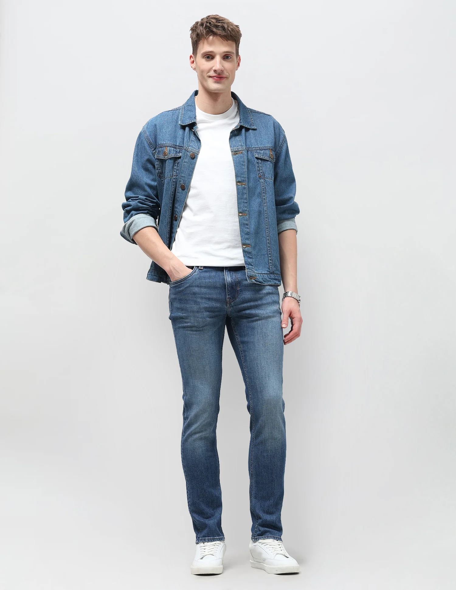Regallo Skinny Fit Blue Jeans - Image 3