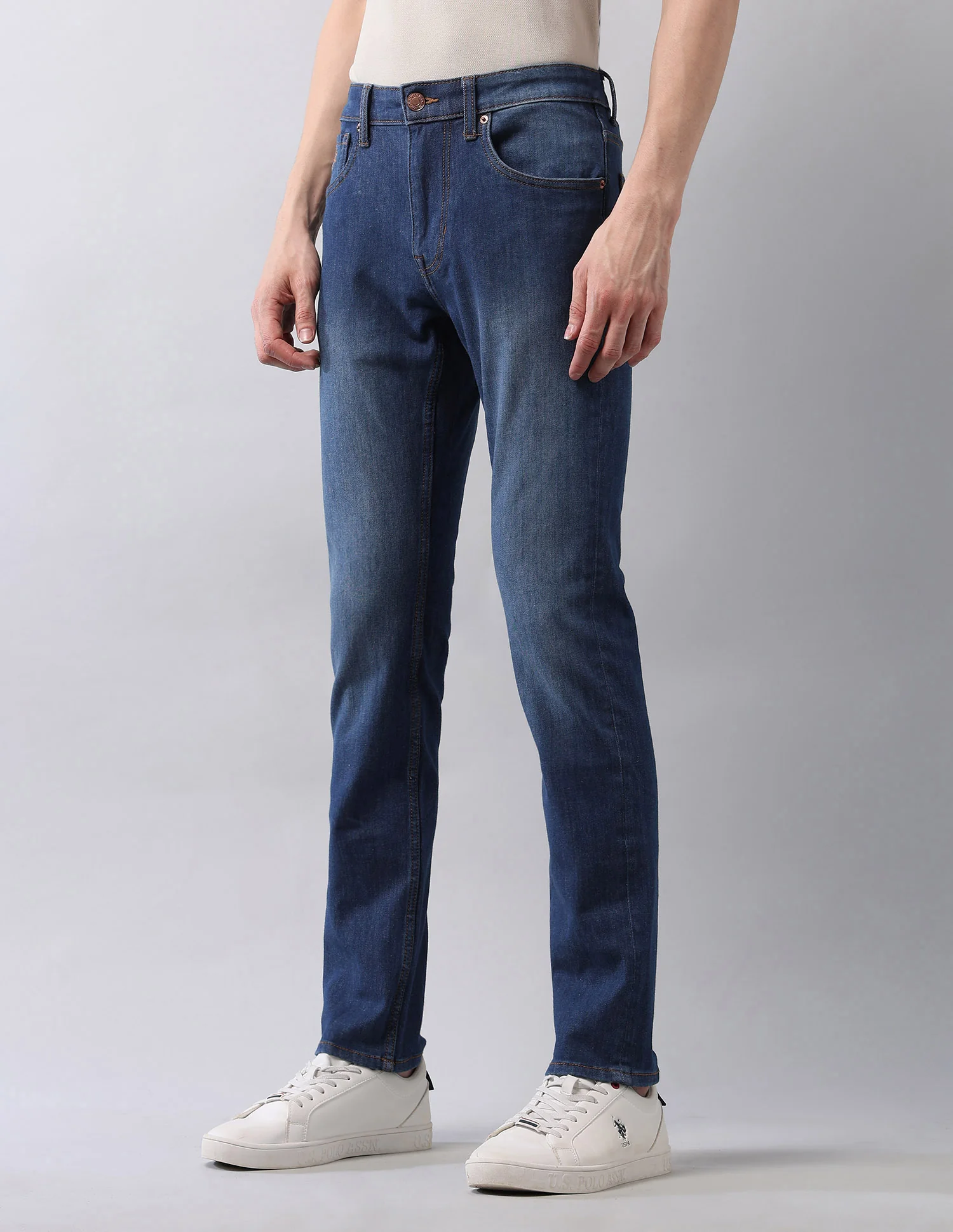 Regallo Skinny Fit Blue Jeans - Image 4