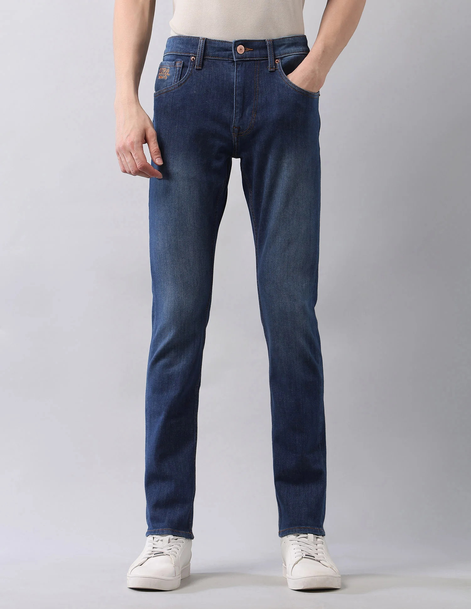 Regallo Skinny Fit Blue Jeans - Image 6