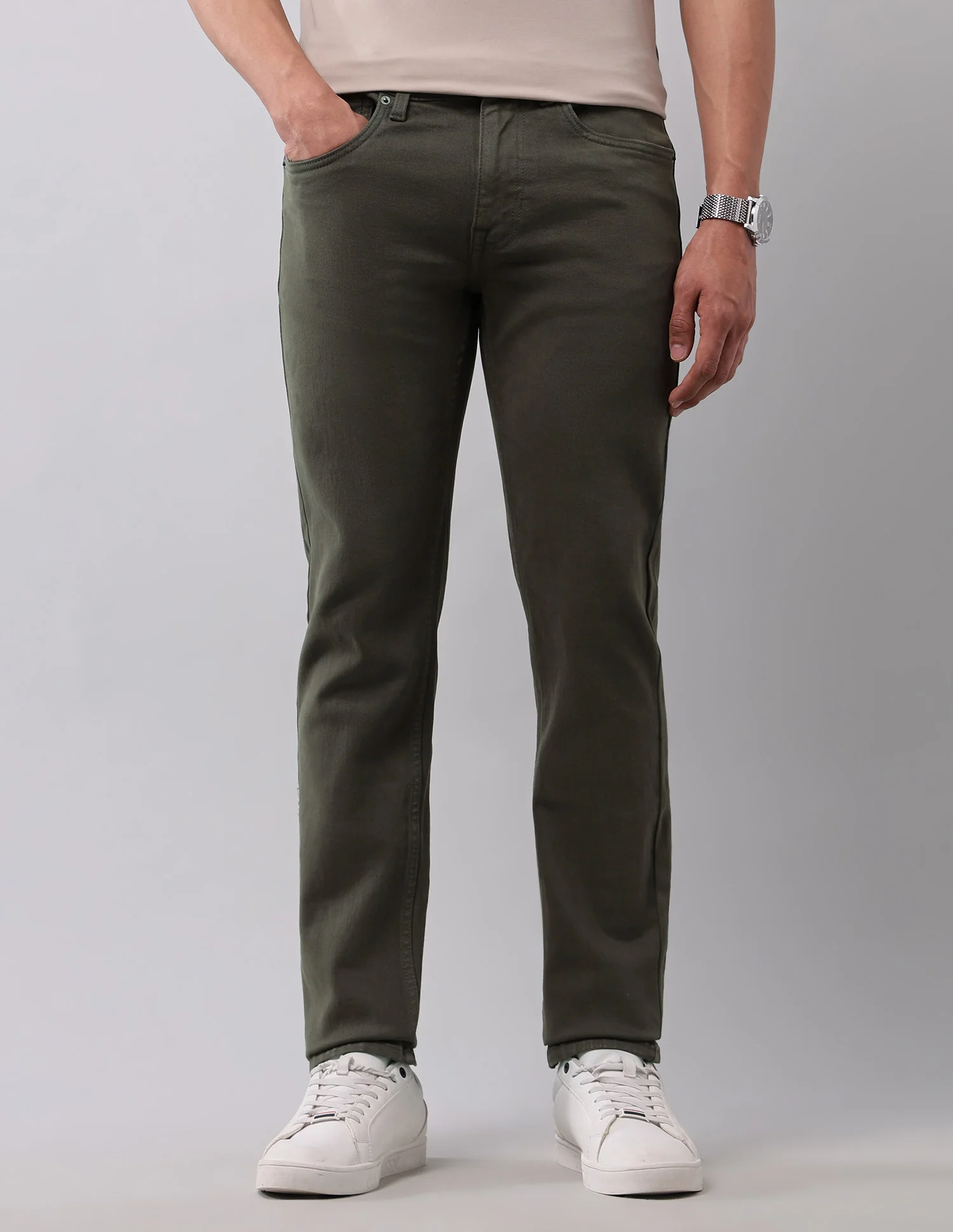 Regallo Skinny Fit Green Jeans