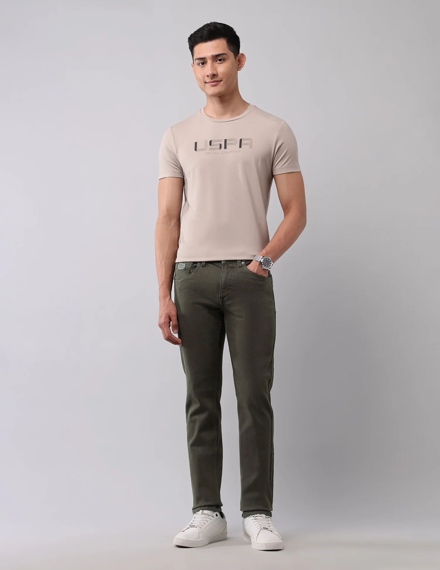 Regallo Skinny Fit Green Jeans - Image 3