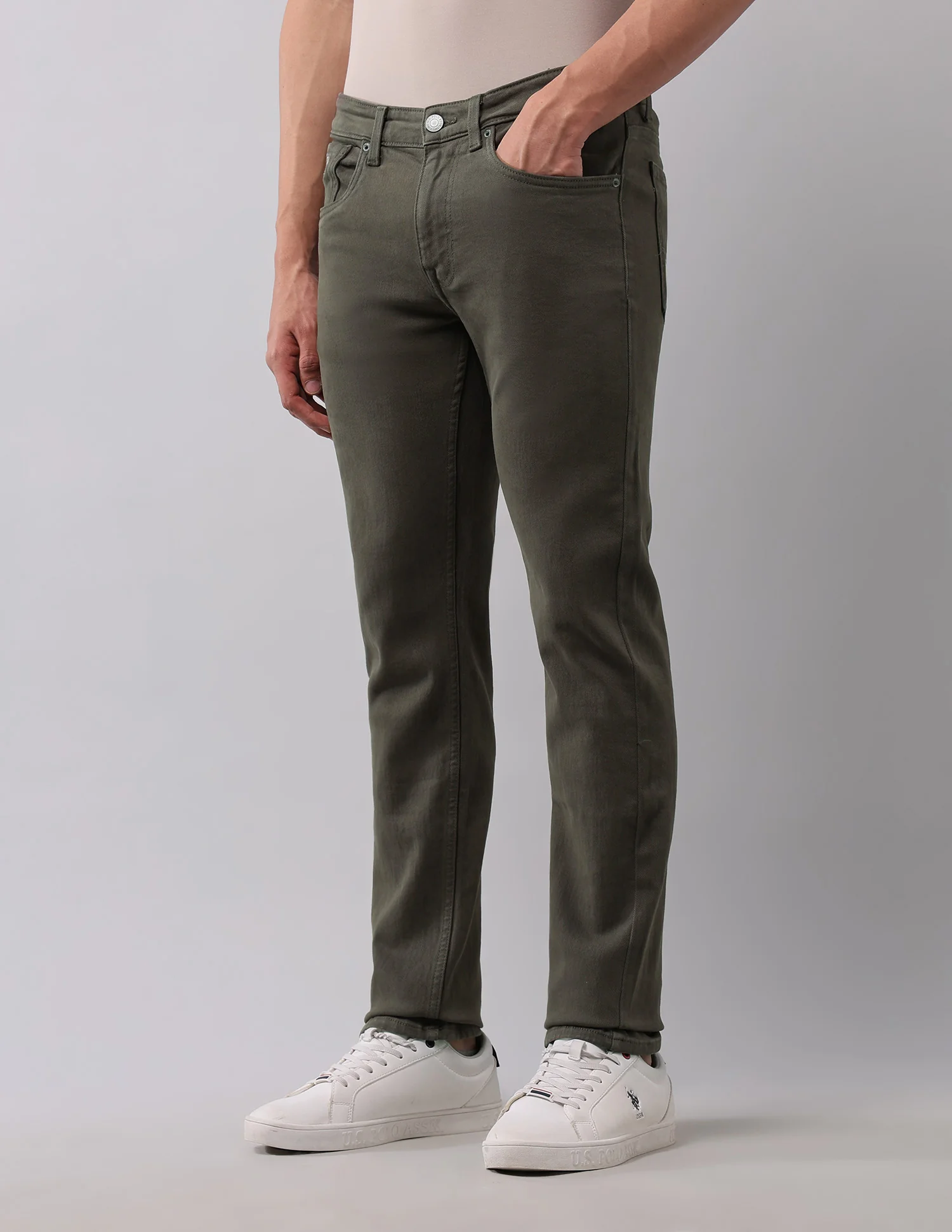 Regallo Skinny Fit Green Jeans - Image 4
