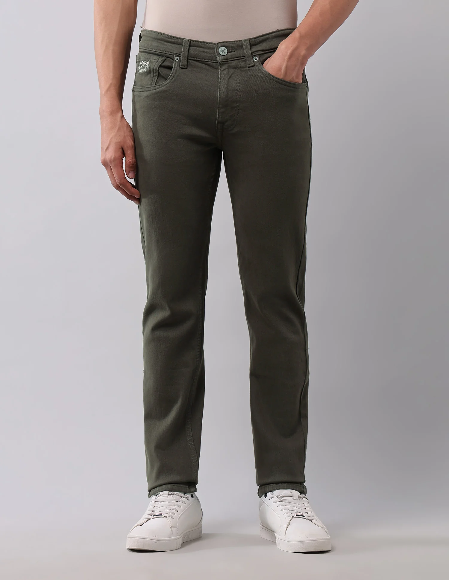 Regallo Skinny Fit Green Jeans - Image 6
