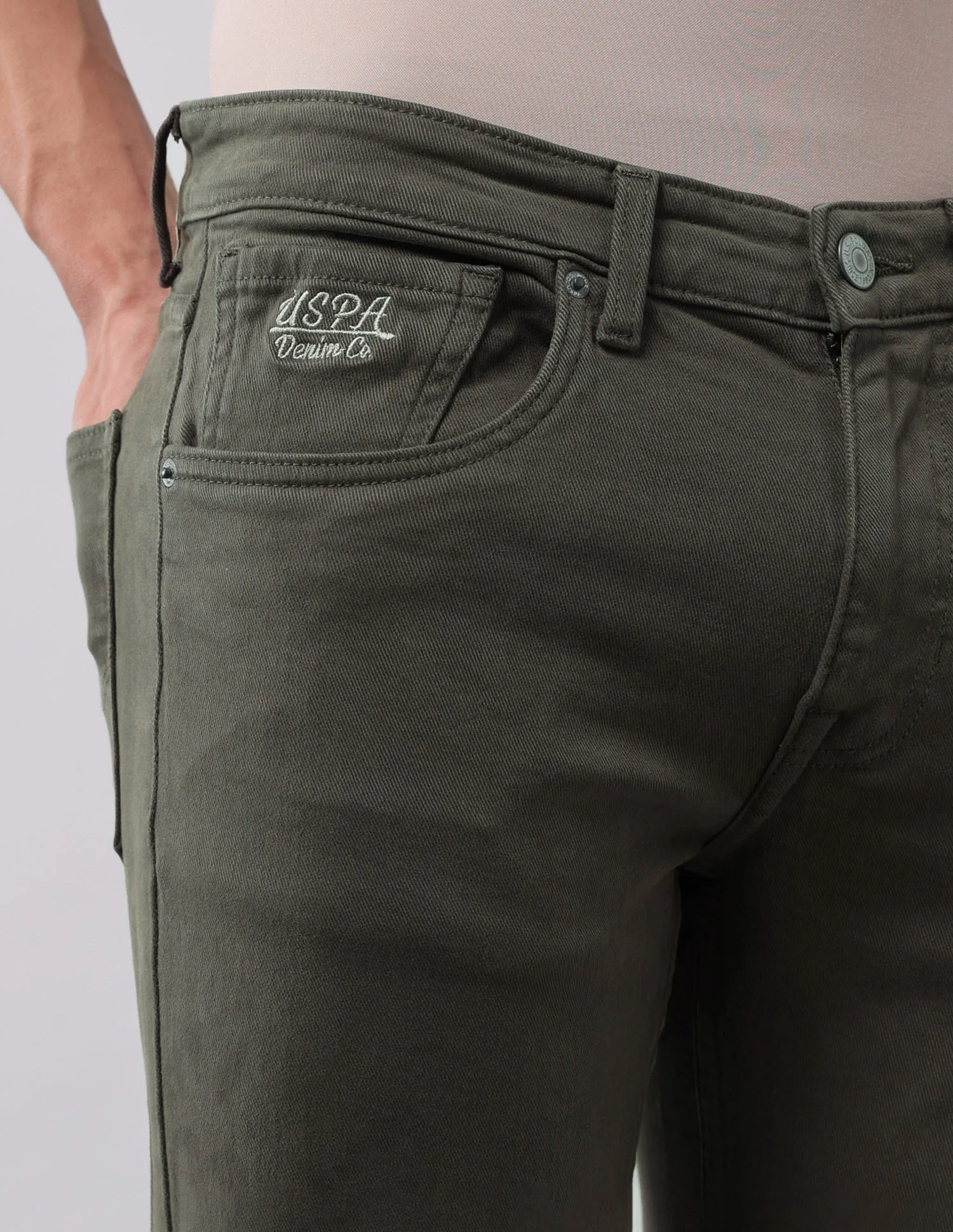 Regallo Skinny Fit Green Jeans - Image 7