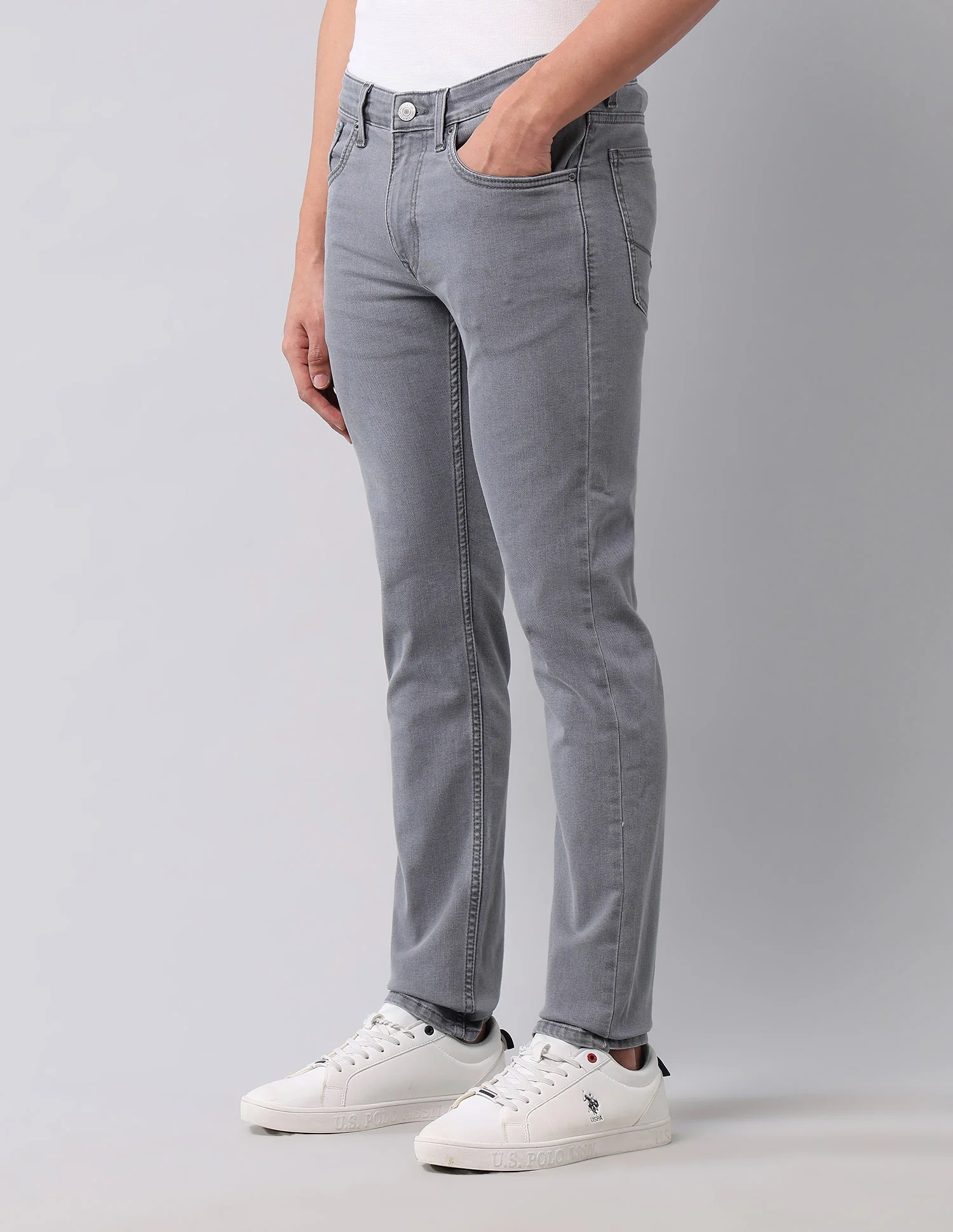 Regallo Skinny Fit Grey Jeans - Image 4