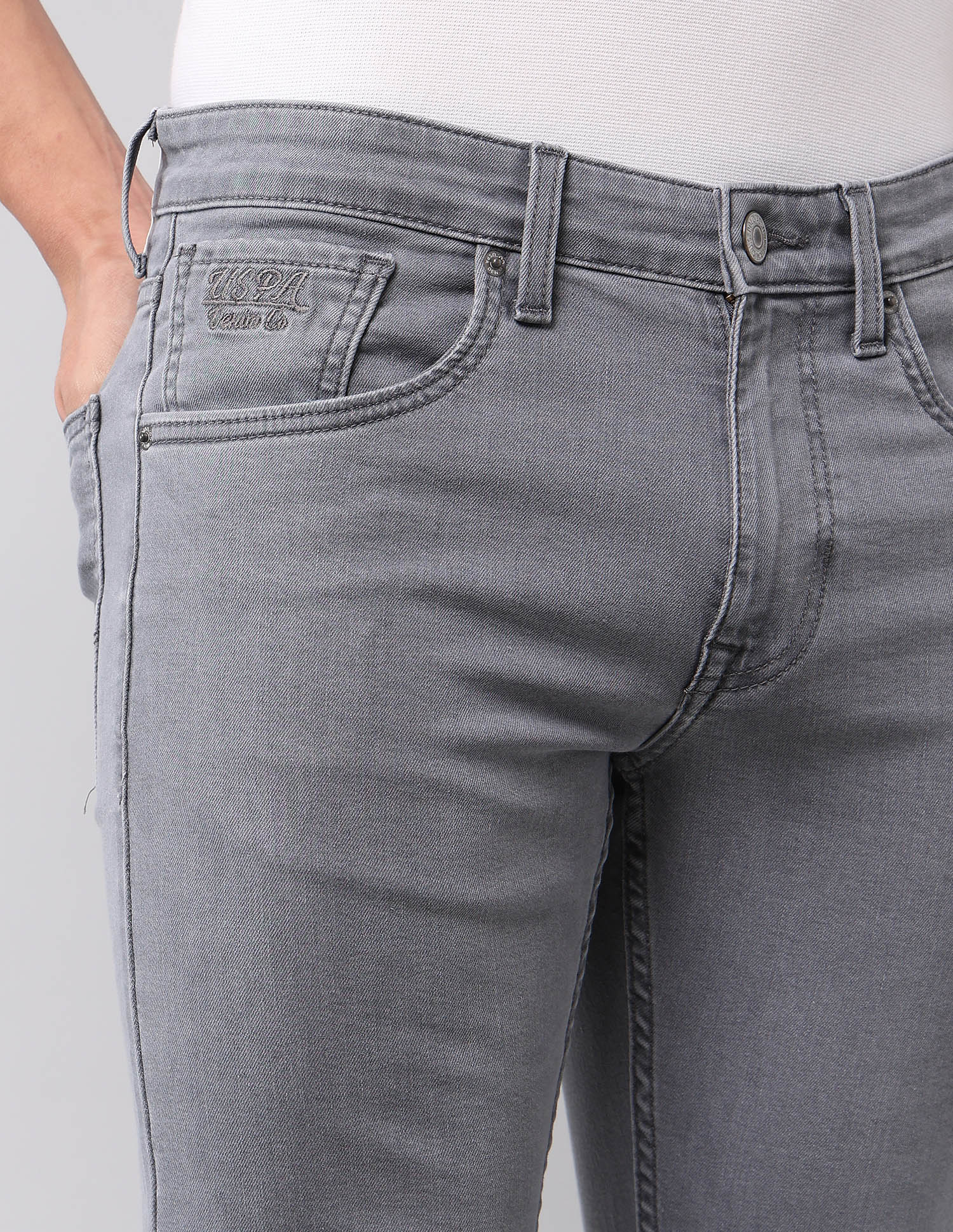 Regallo Skinny Fit Grey Jeans - Image 7