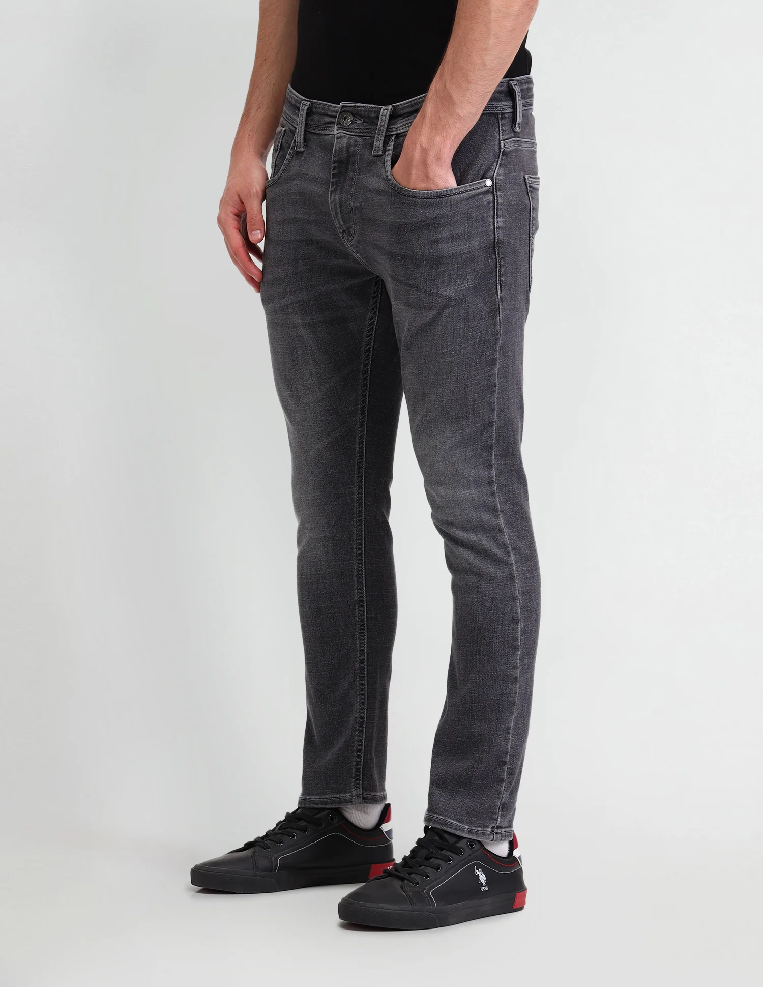 Regallo Skinny Fit Grey Jeans - Image 4