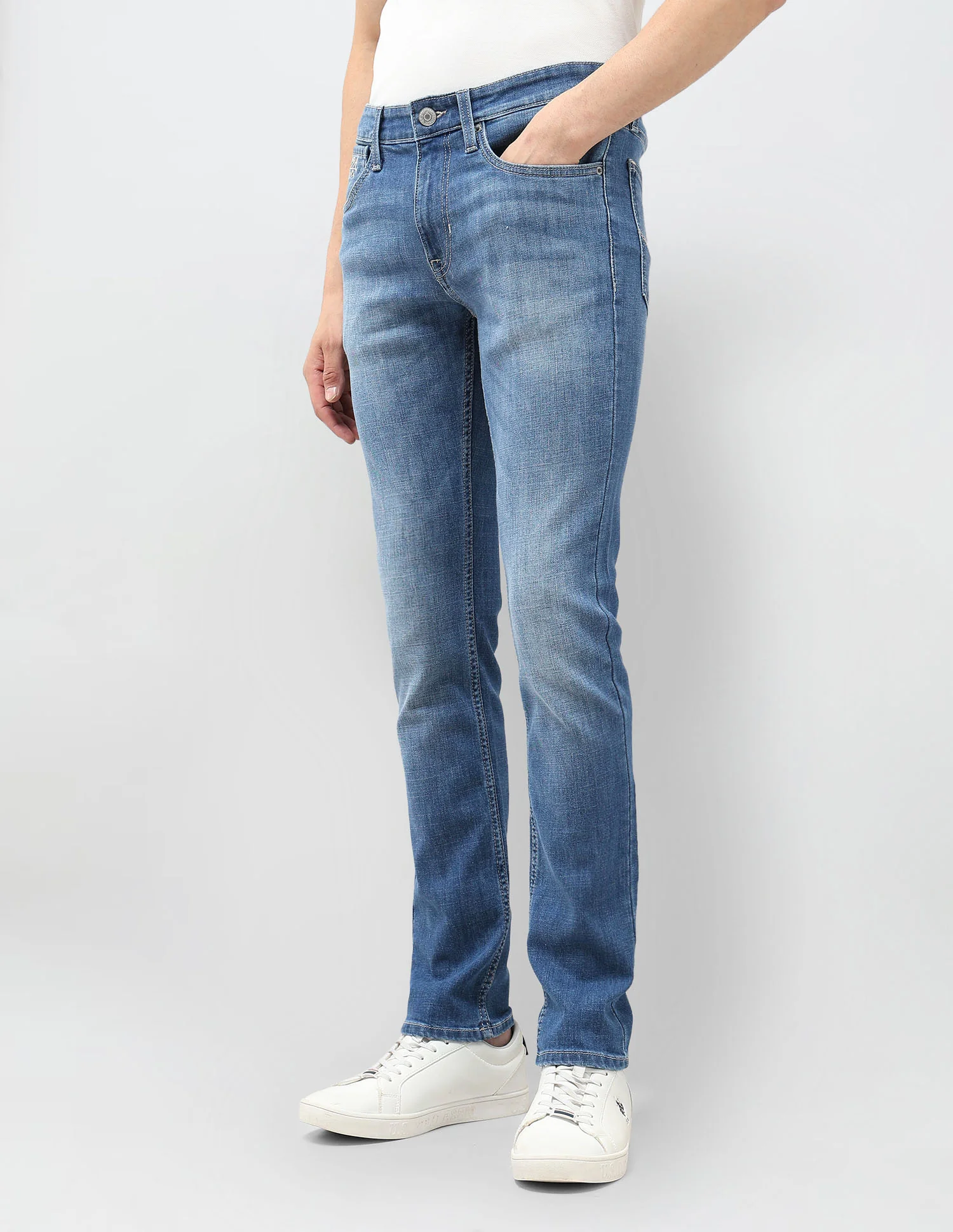 Regallo Skinny Fit Whiskered Jeans - Image 4