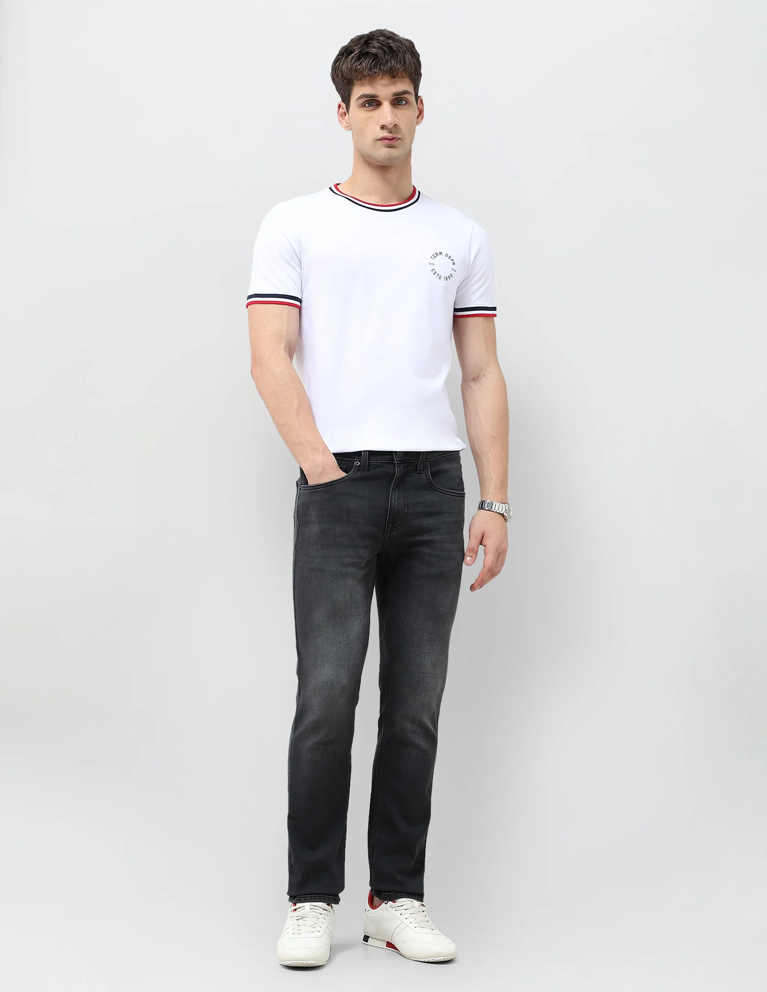 Regallo Skinny Fit Whiskered Jeans - Image 3