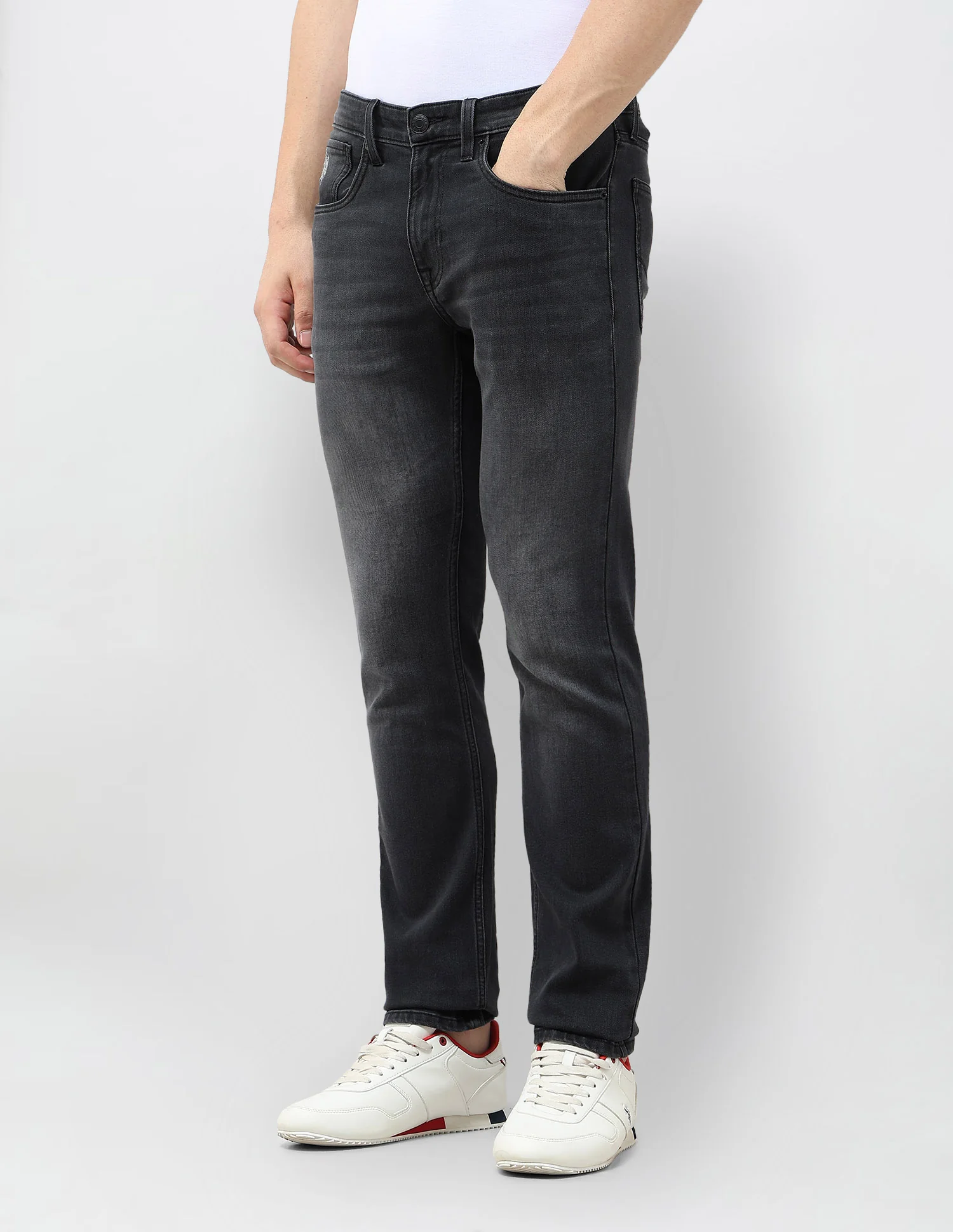 Regallo Skinny Fit Whiskered Jeans - Image 4