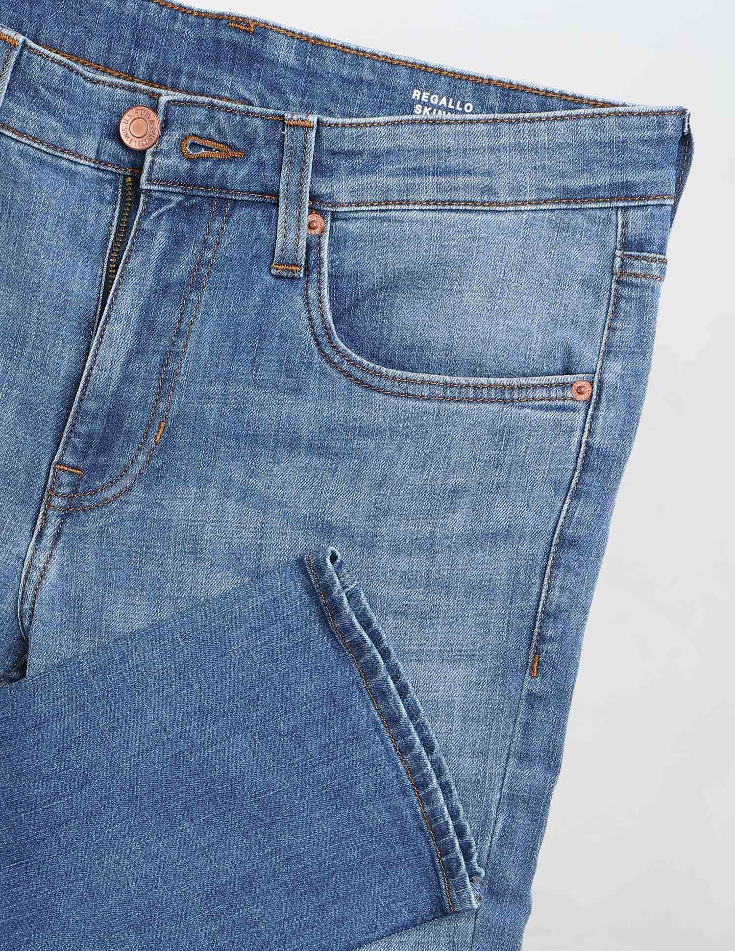 Regallo Skinny Fit Whiskered Jeans - Image 2
