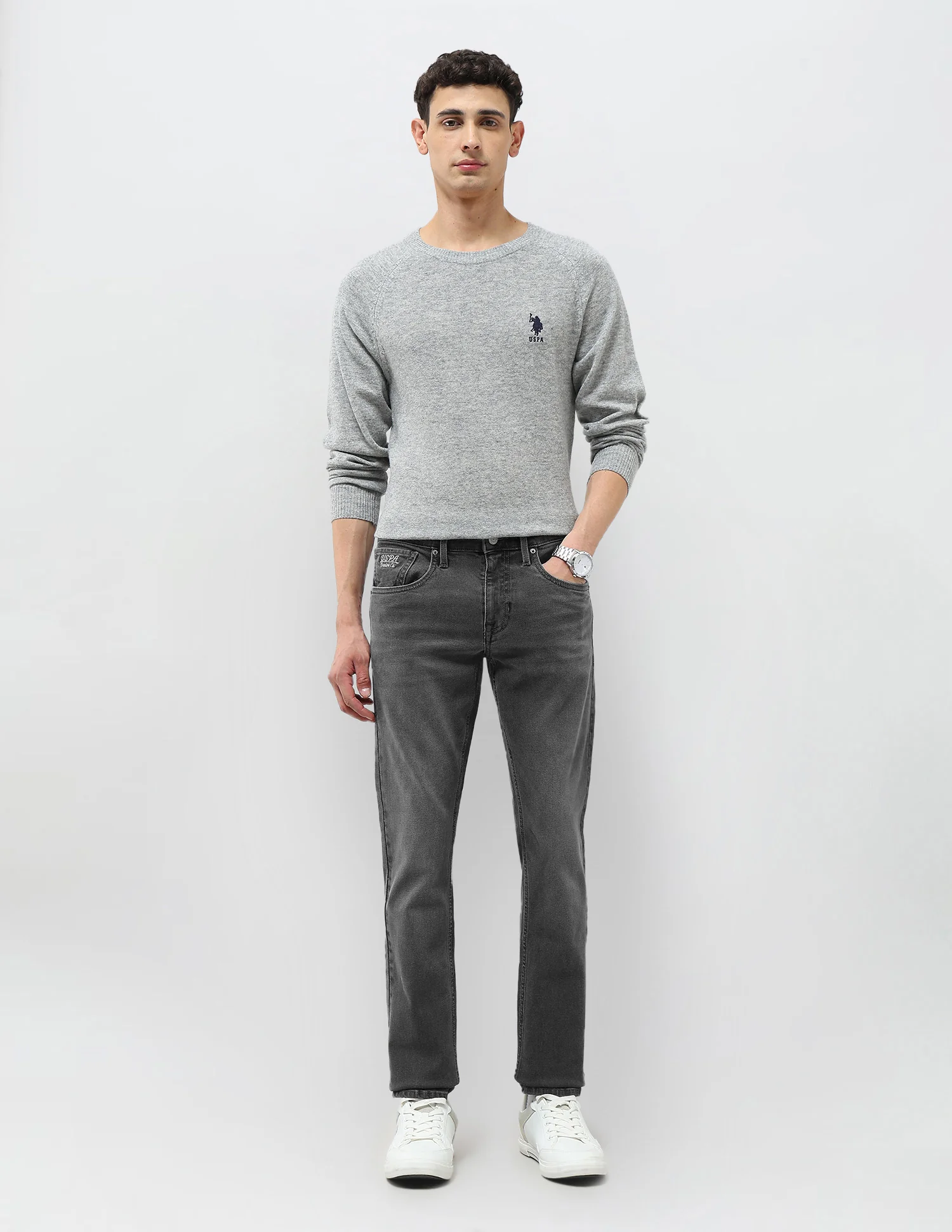 Regallo Skinny Fit Whiskered Jeans - Image 3