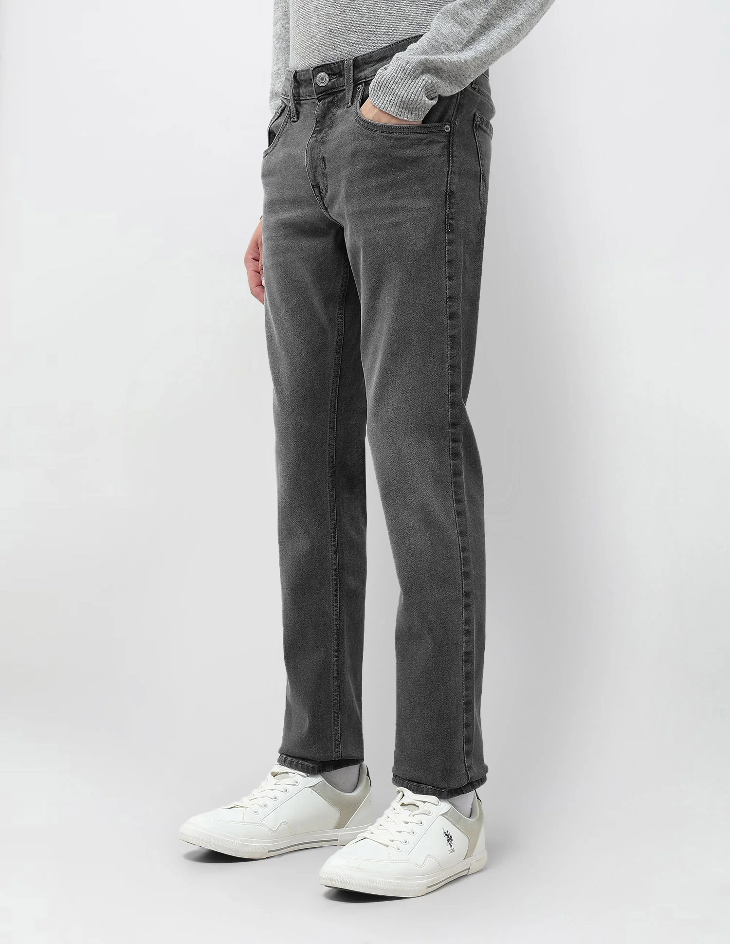 Regallo Skinny Fit Whiskered Jeans - Image 4